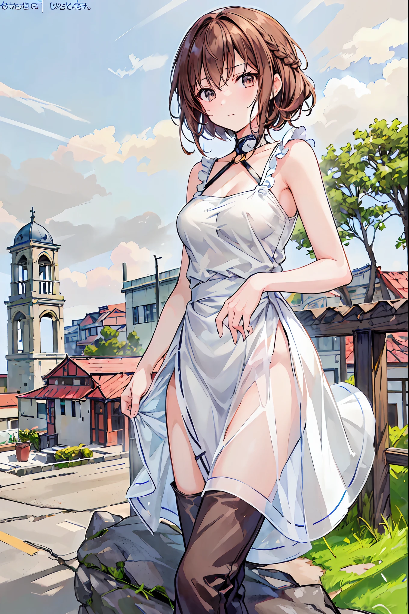 best quality,masterpiece,1girl,solo,(((9years old))),japanese girl,an extremely cute and beautiful girl,highly detailed beautiful face and eyes,petit,cute face,lovely face,baby face,shy smile,show teeth,black hair,medium short hair,flat chest,Hairless pussy,nipples sticking out on the dress,no bra,no panties,skinny,slender,(((wearing a white Transparent mini fairy godmother dress))),(((standing in a Castle garden))),she is looking at the viewer,(((lift your clothes above the waist))),((open your legs)),(((show your pussy to viewer))),((NFSW))