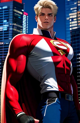 (Best Quality, Ultra-high resolution),Superhero with a beautiful body, Superhero Outfits, Handsome and cool young man, Slim and muscular
