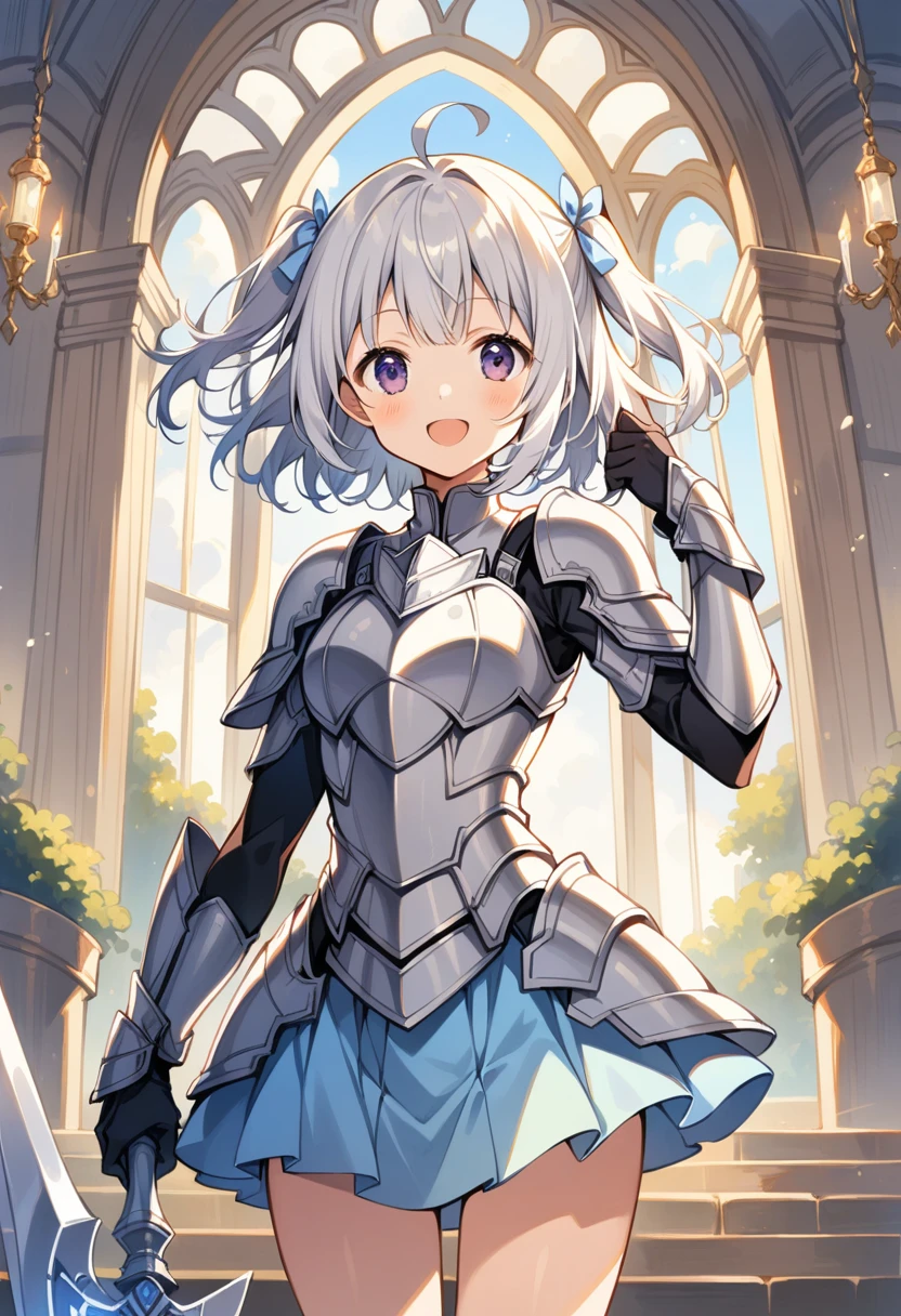 #Basic setting One girl, A girl is posing for a photo, pretty girl, Enchanting girl, Beautiful Anime Girls, (Very young girl,low length,5 years old),
#Clothing Accessories
((Blue and white)Quinceanera(Long skirt dress)Armor of:1.6 + Lower body armor + (Blue and white)Breastplate decorated with red gemstones:1.6), (Black Gauntlet:1.4, Black cape with shoulder pads:1.4),
((fancy silver bracelet, Large silver necklace, Black Veil:1.4)),
BREAK
#Hairstyle
((Sky Blue Hair, Bangs that expose the forehead:1.4, ponytail : Long Hair + Curly hair + Curled + Plump and very voluminous + Very thick hair + Big black ribbon), (blue eyes)),
BREAK
#environment
((Very small breasts)),
BREAK
((smile)),
((noon, Sunshine + Fantasy world castle:1.4, Walking)),
BREAK
((Face the camera:1.4, whole body:1.4)),
BREAK
#Parts Settings
(Beautiful Hair, Shiny Hair, Shiny Hair)),
(Double eyelids, Long eyelashes),
(Expression of fine eyes, Beautiful and delicate eyes, Sparkling eyes, Eye Reflexes),
(Beautiful Nose,Thin Nose),
(Glossy Lips, Beautiful Lips, thick lips),
(Symmetrical facial features, Perfect Face), (Beautiful breasts), (Detailed skin, Oily skin, Textured skin, Glowing Beautiful Skin),
BREAK
#quality
((Ultra-high resolution)), (((masterpiece))), (((最高quality))), ((8K)), (Attention to detail), (Beautiful sparkle), (High detail), (Anatomically correct)),
((Realistic)), ((The best CG)), Highly detailed art, CG illustration, ((Line art)),