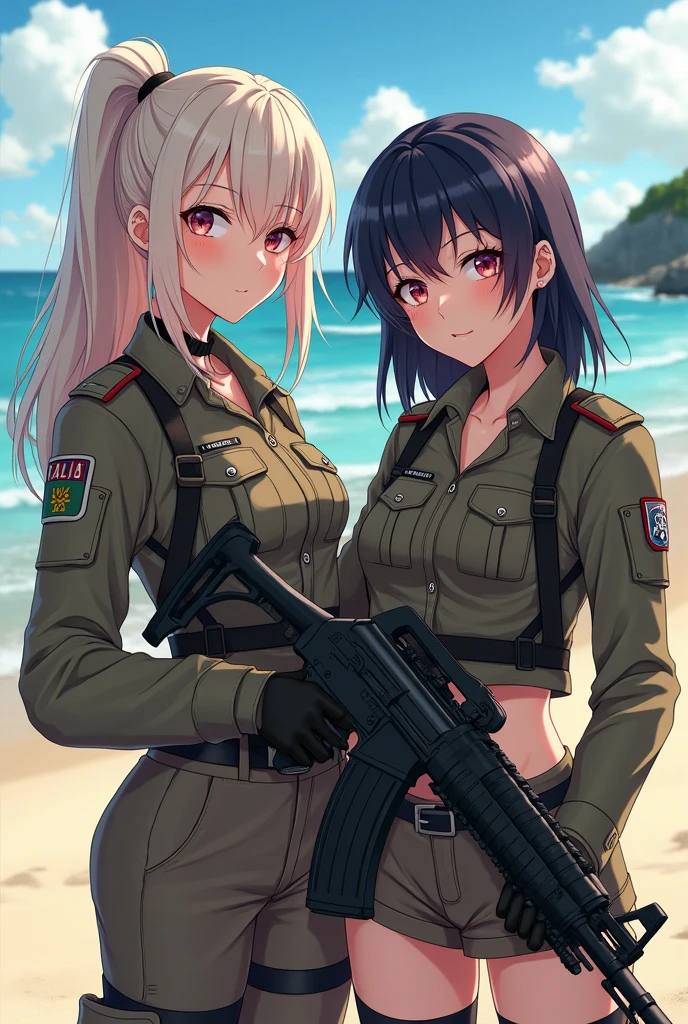 Special Forces Girls,during war,Grinning face,topless,belly button,aircraft carrier