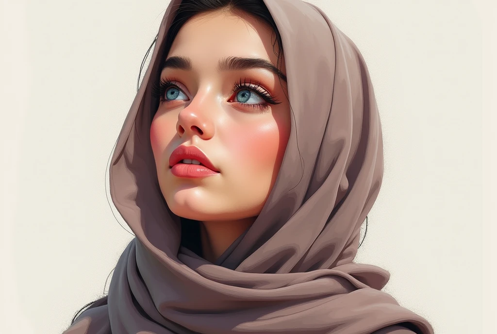 young woman, 20 years old, wearing hijab according to short flowers, with long hijab, surrounded by various flowers, realistic style image, surrounded by vibrant print ready vector t-shirt design, white background, side view, sticker, clean white background, vector professional, high detail, t-shirt design, vibrant, centered