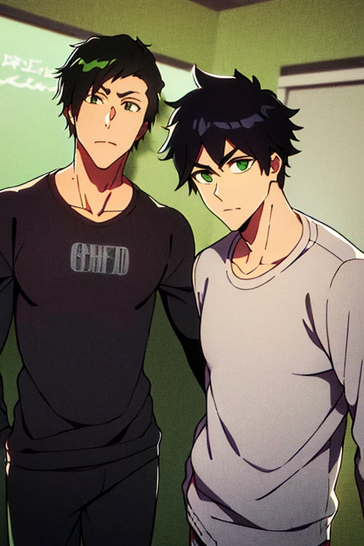 1male , Young Male , , Dark Skin tone, school Background , school T-Shirt , dark purple Eyes , school Clothing , modern Clothing , black Hair ,