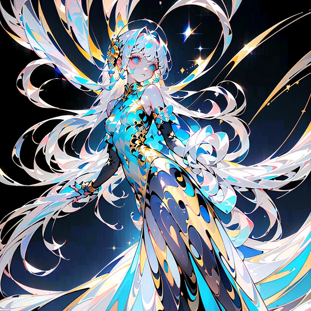 1girl,(((Perfect Anatomy、Best Quality、Masterpiece、The best composition、Golden Ratio、Super detailed、High definition、)))、laser
leishe、Fairy、Small wings growing from its waist、hologram、Milky white hair color、Shiny straight long hair、🌸、🌸、Beautiful diamond-like shine、asian dress