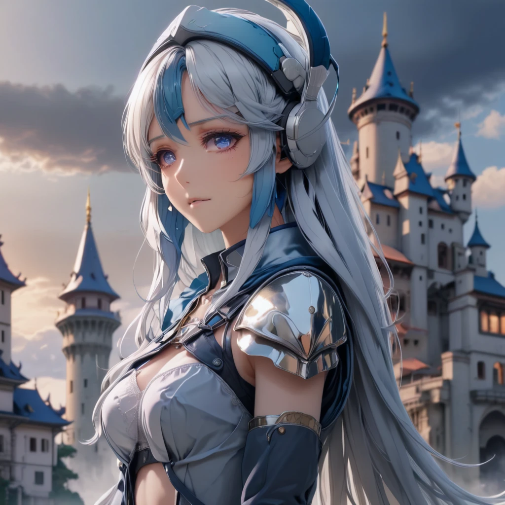 (detailed illustrations,Very detailed and precise drawing,Delicate drawn lines with tempo,Realistic texture expression),[color traced main line],[Modern city skyscrapers background],(ANIME)(A pure white GIANTROBOT Girl towering over the building area(SKINNY[SLENDER])),[AUTOMATON](A painstaking face like a sculpture[METALFACE[[clear lenticular iris]青白く発光するeyes like jewels]])[(MACHINEKNIGHT)[Titanium internal skeleton](Delicate thin fingers)]],((Elegant exterior with many curved surfaces[smooth body surface])(large crown [[large raised shoulder pad]])(Ruffle Petticoat)),[TITANWEAPON[It is called the princess lily of white porcelain]Mecha Body[Metal skin][Cable running down the body surface[gear]]],[Platinum coating],[Science fiction(mechanical)[Steampunk]],([beautiful and artistic decoration][Dense detail [White lily pattern]])[transparency],(detailed,High definition),(Precisely drawn face[(perfect and beautiful face)[eyes like jewels]]),[long and beautiful eyelashes],[precisely drawn hair [美しく艷やかな髪のdetailed]],(完璧な手のdetailed [Beautiful fingers with no damage [beautiful nails]]),(perfect anatomy(perfectly balanced proportions)),[ideal color coordination(Accurate simulation of light and material interactions)],([Precision Detail](detailed,High definition)),(Huge feeling[Total length 40 meters])[[full body portrait]][Visual art that tells a story].