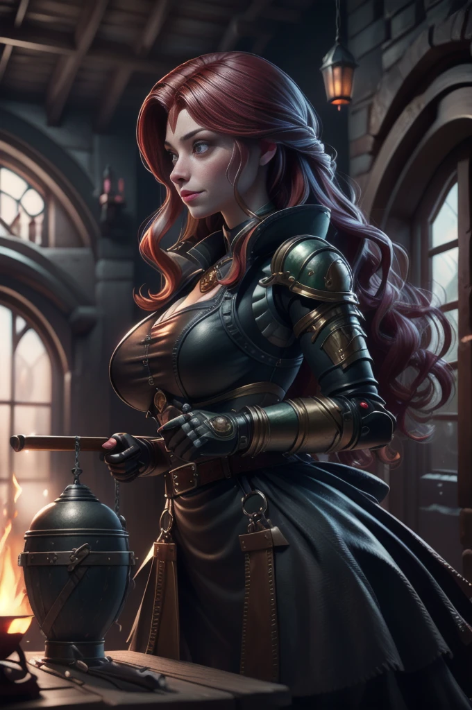 a close up of a bunch of different types of female characters, riot games concept art, fantasy style clothing, chain, fashionable rpg clothing, crimson clothes, fashion concept art, very detailed and rich clothing, cgsociety concept art, shadowverse character concept, 8k character concept art, 8 k character concept art, colorful rich fantasy clothing, demon noble character design