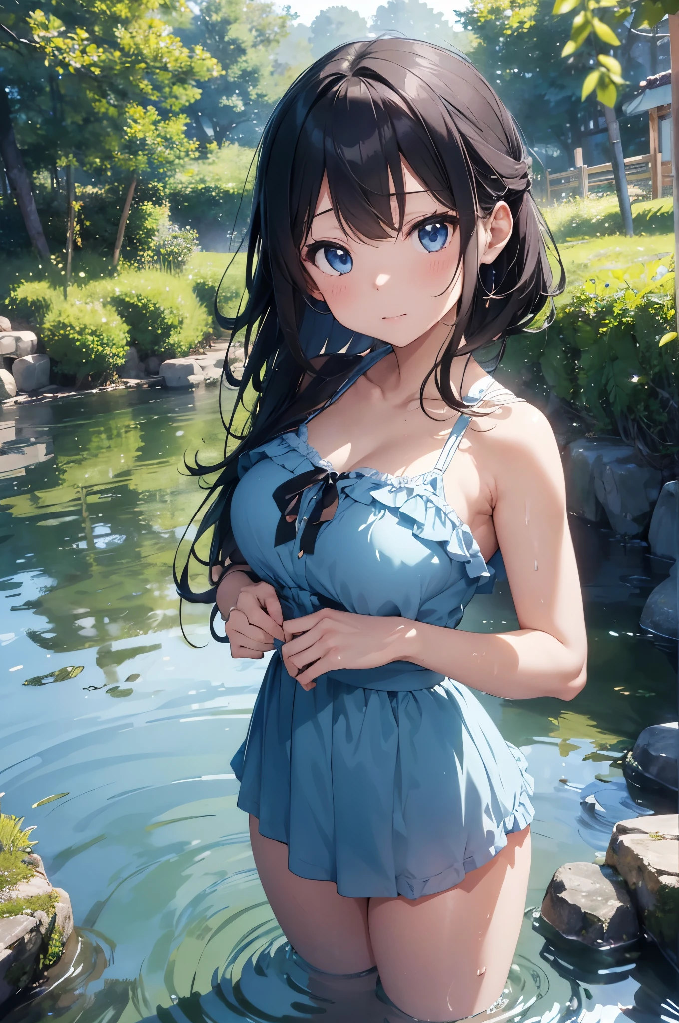 ,absurdres, highres, (ultra detailed:1.1), (1 girl:1.3), watercolor style, (soft blending:1.4), (dreamy washes:1.4), (delicate textures:1.4, BREAK (bokeh photography:1.3), soft focus, out-of-focus highlights, dreamy ambiance, mesmerizing depth, blurred edges, dynamic angle, more_details:1.5, ((masutepiece:1.4)), ((Best Quality:1.4)), (Ultra-detailed:1.4), ((kawaii)), Cute, (lovely), ((Extremely detailed)), 4K, (8K), Best Quality, (Beautiful), Anime style, Upper body, Running, Colorful, full body focus, forest, morning, Cute girl s, 1girl in, Solo, Sports Bra, Beautiful very dark hair, Beautiful purple eyes, ((Beautiful eyes with highlights:1.3)), White-skinned, Ponytail, Transparent hair, translucent hair, Buttocks, large full breasts, Glasses, Cool, sparkling effect, Lens Flare, Wind-effect, shiny-glistening, gleaming, Latex
