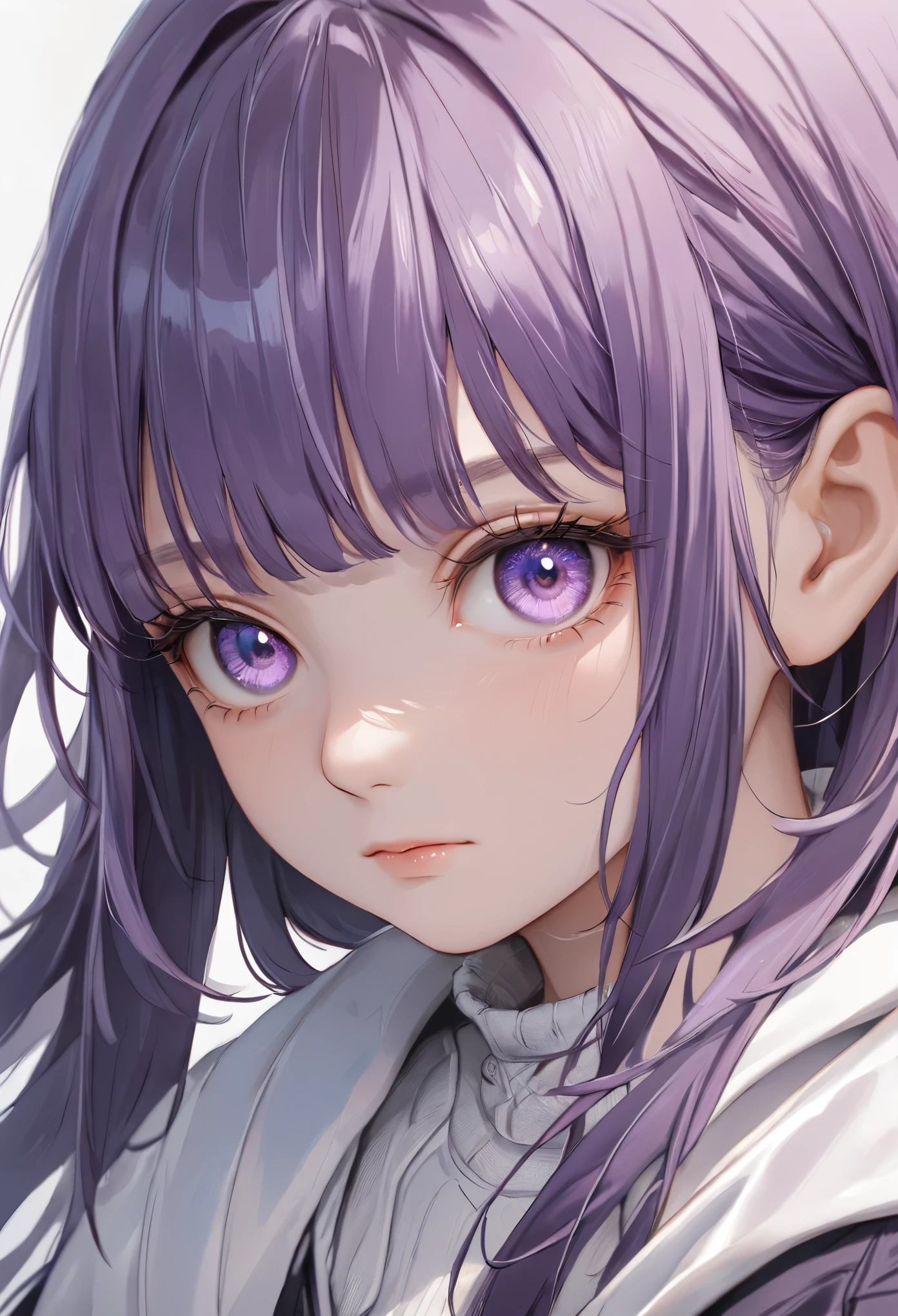 masterpiece, best quality, 8k, highres, ultra-detailed,HDR, UHD, studio lighting, ultra-fine painting, sharp focus, physically-based rendering, extreme detail description, professional,long shot,wide shot,FernFrieren, Long Hair, bangs, (Purple eyes:1.1), Purple Hair, Side Lock, blunt bangs, (Bright Eyes:1.5), Half Up,Big breast,(embarrassed expression,looking at the viewer, blushing),micro bikini,bottomless,pussy juice,sandy beach,(Surrounded by a crowd、Seen by many people,watching her),