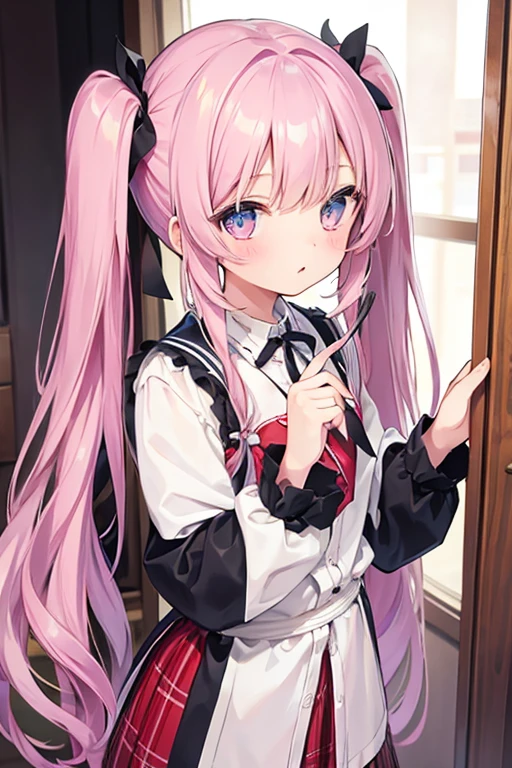 8yo, anime girl, , long haired, twintail hair, black hair, hart shaped pupil, wearing sexy maid dress, smug, smirk, handjob, peehole sounding, penis sounding,