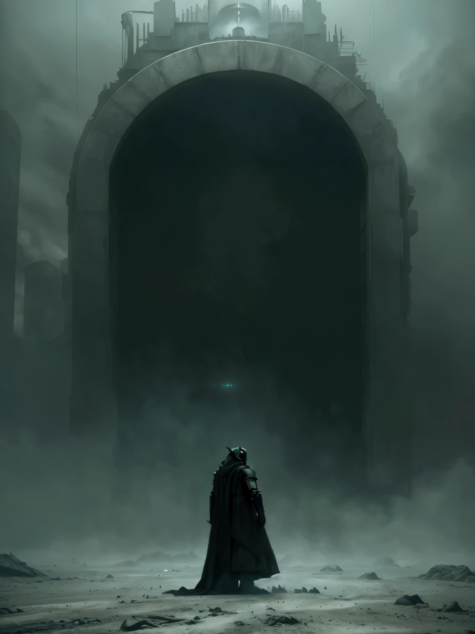 Behold, the forbidden doors. Out there lies oblivion, magnificent heavenly doors, a truly epic composition, (cinematic lighting), cerebral horror, space opera horror, the unknown, dark occult art, supernatural un-human beings, superior intelligence. Mysterious, massive scale, dark, unsettling, spooky and unnerving, covered in an eerie fog, nightmarefuel, moody and atmospheric, nightmarefuel, (raw, vivid, gritty and unsettling), macabre art, emotive, dark melancholy, the destroyer of worlds, disturbing and chilling, epic horror, macabre overtones,analog horror ARG, cosmic horror, diffused light, atmospheric art in the styles of chris foss and John Harris, Stylized Mechanical Designs, brutalist black avant garde architecture, ominous haze, Alejandro Aravena, Henrik Ågren, James Clyne, Jannis Mayr, Marc Simmonetti’s immersive sci-fi fantasy world, (post-singularity:1.2), huoudini fx, arnold render,HDRundefined, 