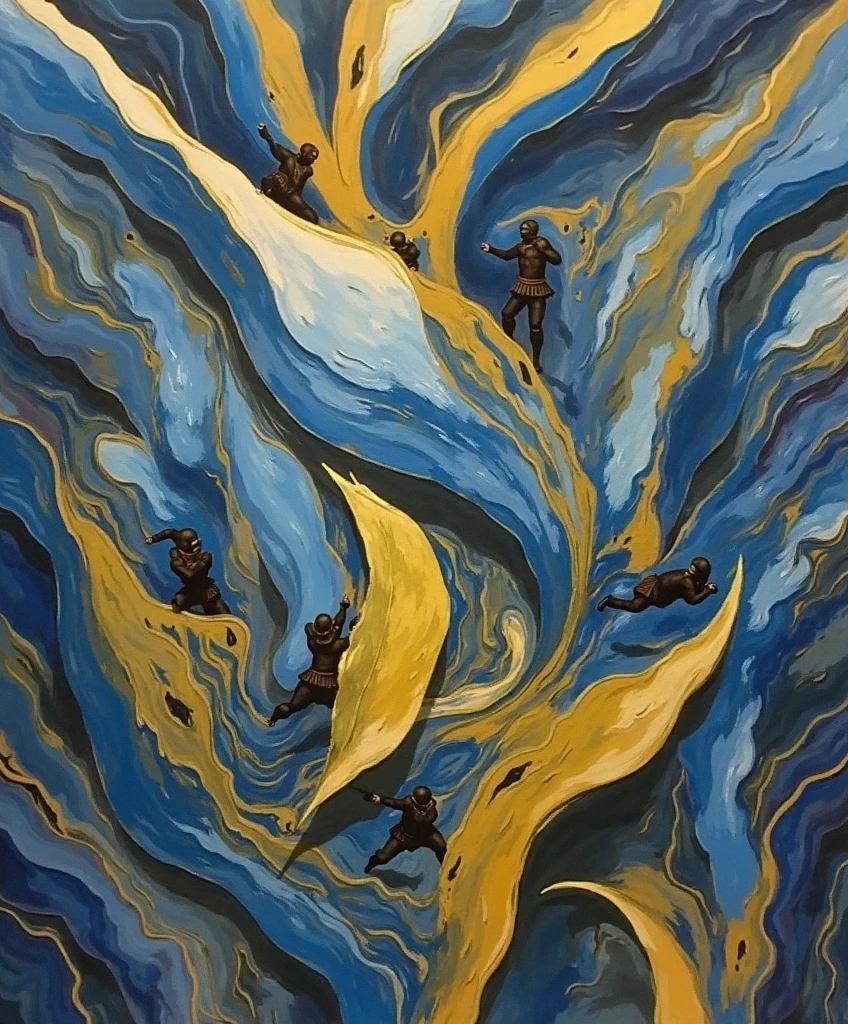 Imagine a Van Gogh-style painting depicting the tarot card "The Fool," embodying the disruptive and unpredictable energy of the planet Uranus. The scene shows a celestial night setting, with a starry sky and intense colors that reflect the whirlwind of emotions and adventures that await those who follow the path of the "Fool".
In the center of the composition, we have the main figure of the "Fool". He is depicted as an energetic and exuberant figure, with vibrant clothes and an expression of pure euphoria on his face. His outstretched hands to the sky suggest a willingness to explore the unknown and go his own way, oblivious to social conventions and expectations.
The setting around the "Fool" is a mix of cosmic elements and terrestrial landscapes. The twinkling stars in the night sky represent the influence of the planet Uranus and symbolize the freedom, individuality and divine inspiration that the "Fool" seeks. The tumultuous clouds and moving brushstrokes capture the wandering energy and unpredictable nature of the archetype.
In the landscape below, we see majestic mountains and a winding river, which symbolize the emotional and spiritual journey that the "Fool" is about to embark on. Van Gogh's vibrant colors and characteristic traits bring life to the exuberant nature and express the energy of transformation and awakening.
In the corner of the painting, we can include some symbolic elements related to the planet Uranus, such as a lightning bolt or a spiral, representing electricity and cosmic energy. These elements add a touch of mystery and intensity to the composition, underscoring the eccentric and unpredictable nature of the "Fool's" journey.
The color palette is an explosion of intense and contrasting tones, such as bright yellows, deep blues, and fiery reds, which merge into bold and striking brushstrokes. The dense, textured texture of the painting evokes Van Gogh's signature style, conveying a sense of movement and emotion.