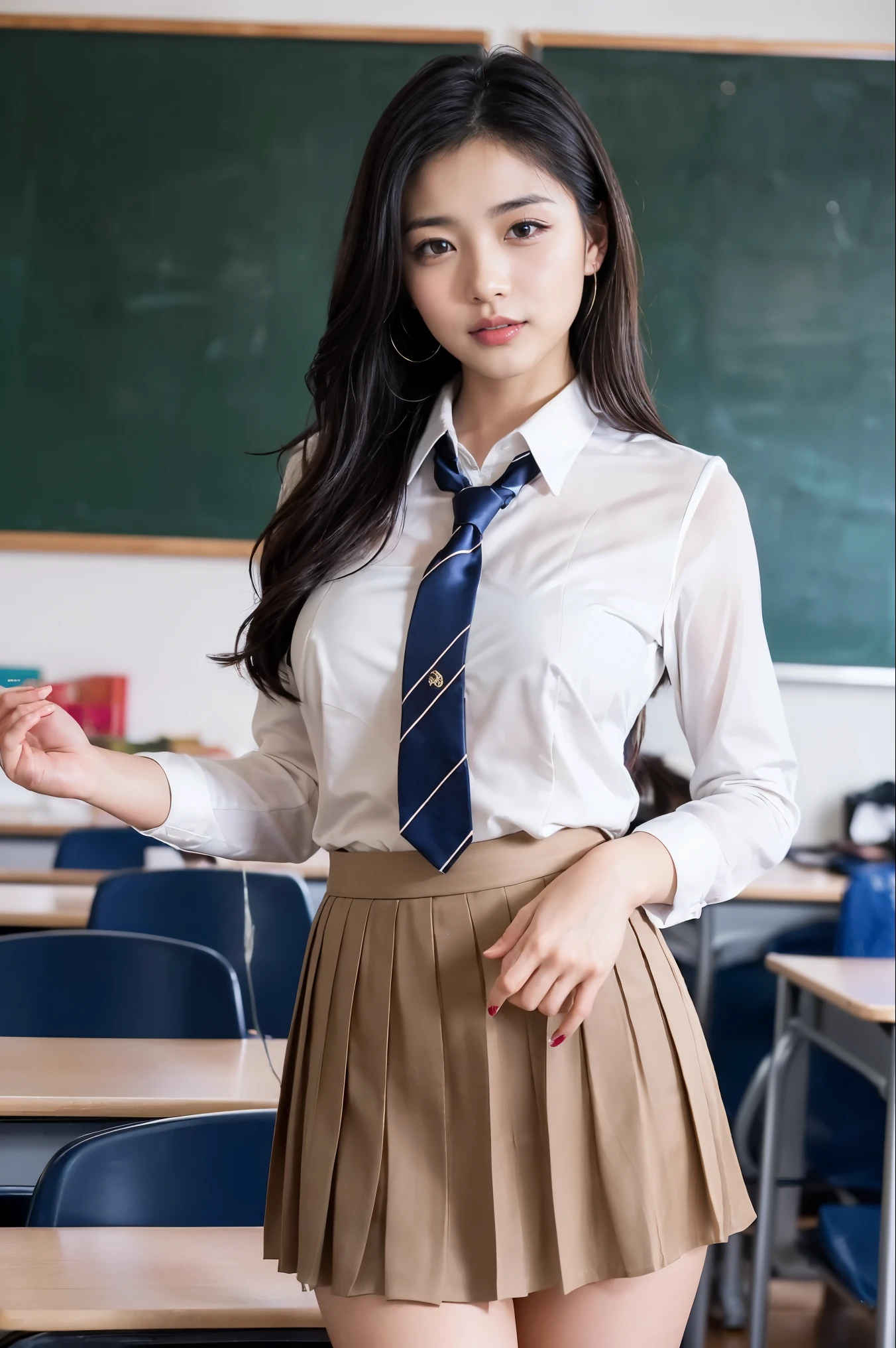 (Masterpiece, Best Quality:1.2), Ultra Realistic Schoolgirl, Solo, One Girl, Smile, Watch Audience,Uniform, Plaid Skirt, Thighs, Sleeping, Bed, Surreal Schoolgirl,