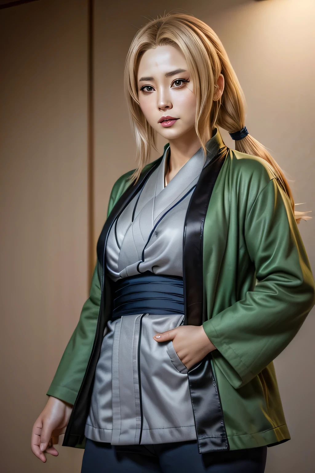 tsunade, Japanese clothes, sash, jacket