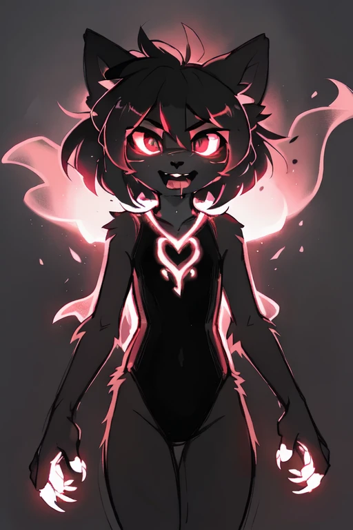 (furry:1.5), rabbit male, pink eyes, red skin, two purple earring, standing alone, cute, ultra cute face, ((solo, The only person)), full body, soft, shy, black arm, black feet, perfect lighting, (ultra detailed), light particles, ultra detailed fur, beautiful lights and shadows, ambient light, sharp focus, looking at viewer, body fur, (masterpiece), demon elements on body, (Depth of Field), (detail), rubber collar, nude, with rich contrasting tones of black and red, handsome, normal body type, Acting cute, standing in the forest, light magic, girly act