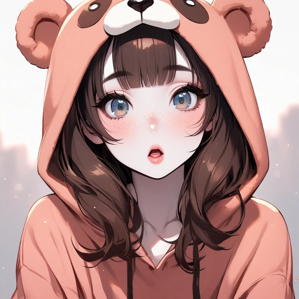 light blue and pink eyes