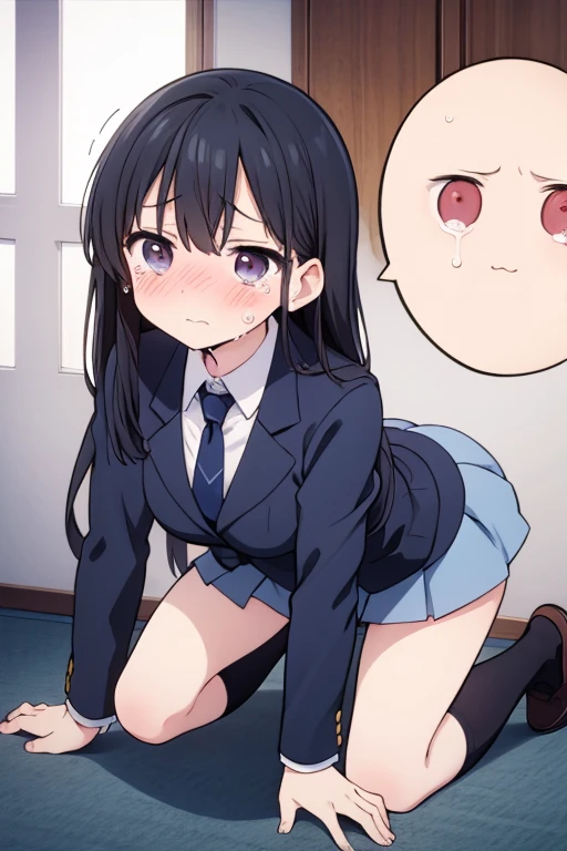 shirase sakuya,Denim shorts,Black knee socks,Black thigh-high socks,White shirt with rolled up sleeves,,Slender and sexy woman,Black Hair,ponytail,Fat naked man(Grinning face),rape,Sex,bed,penis,Grab my arm,pleasure