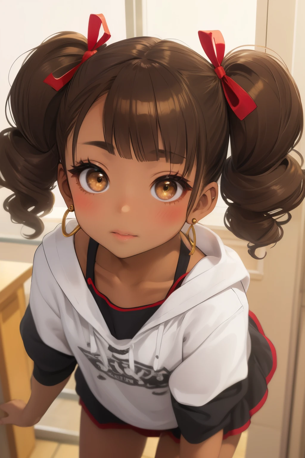 (Masterpiece, Best Quality:1.2), Training a junior high school girl to be a pig，dream，Young very若いvery凄く小さな少女，Chibi:1.3，Long eyelashes，Ganguro:1.2，Dark Skin Tone, very，Dark Skin Tone，Eyeshadow，Earrings，Sunburn，Glowing Skin，Lower metallic tan，Brown hair in twin tails，very短い髪、Short straight bangs，Curly Hair Perm，Red ribbon，Very short:1.3，Child&#39;s body shape，Flat Bust:1.3，Swollen areola:1.5，Earrings，Veil，jewelry，Alone，wedding dress，flower bouquet，dress，bridal Veil，flower，Gloves with elbow pads，white dress，gloves，flower bride，Upper Body，From the side，[profile，White gloves，rose，Center of chest，Mouth closed，hoop Earrings，White Flower，holding flower bouquet，