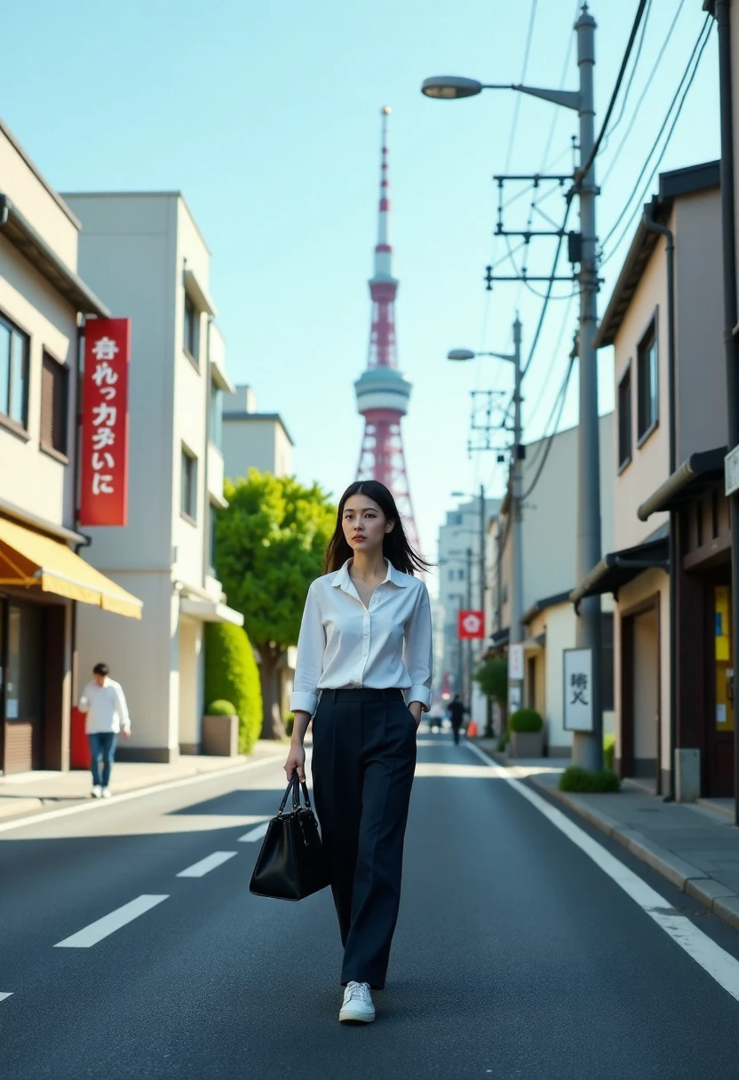 On the streets of economically depressed Japan，exhaustion、Impoverished single mothers in shabby clothes who work hard and take their daughters to demand wages from high-ranking male employers in suits。