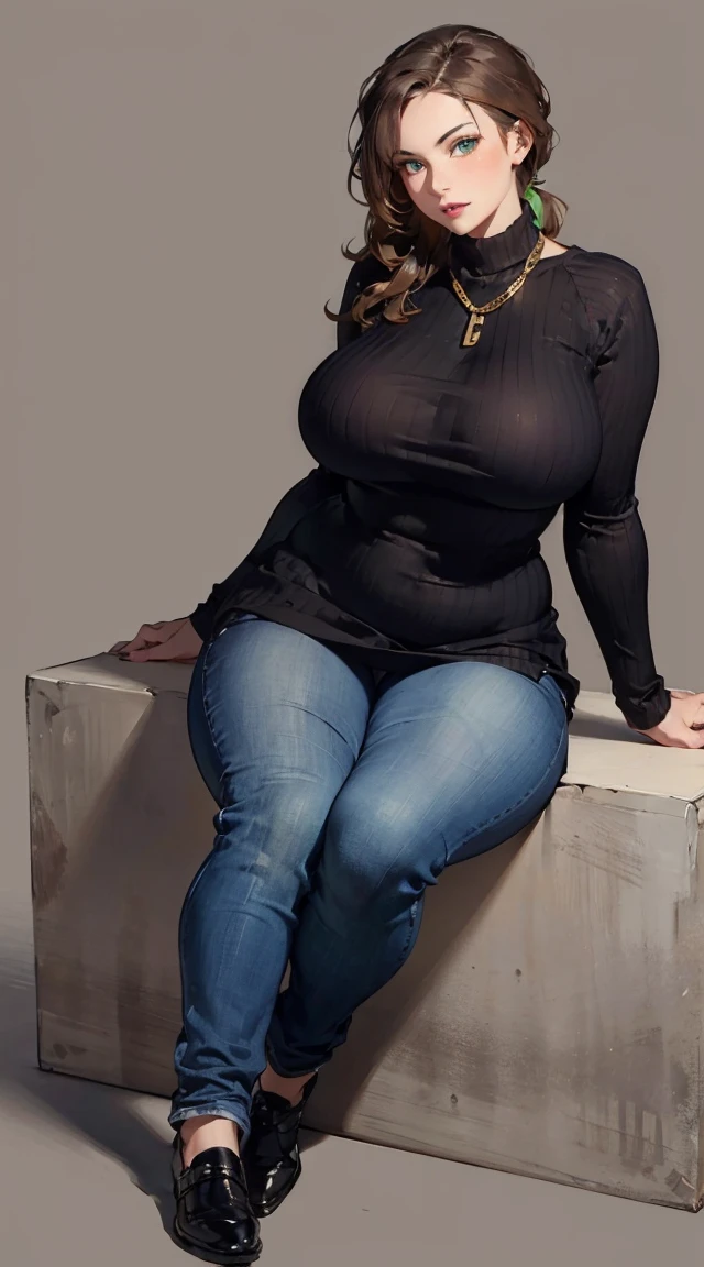 naked curvy women with measures: 110 cm busty, 70 cm navel, 140 cm hips, full body photo, one dark color background, navel piercing, sexual stilettos