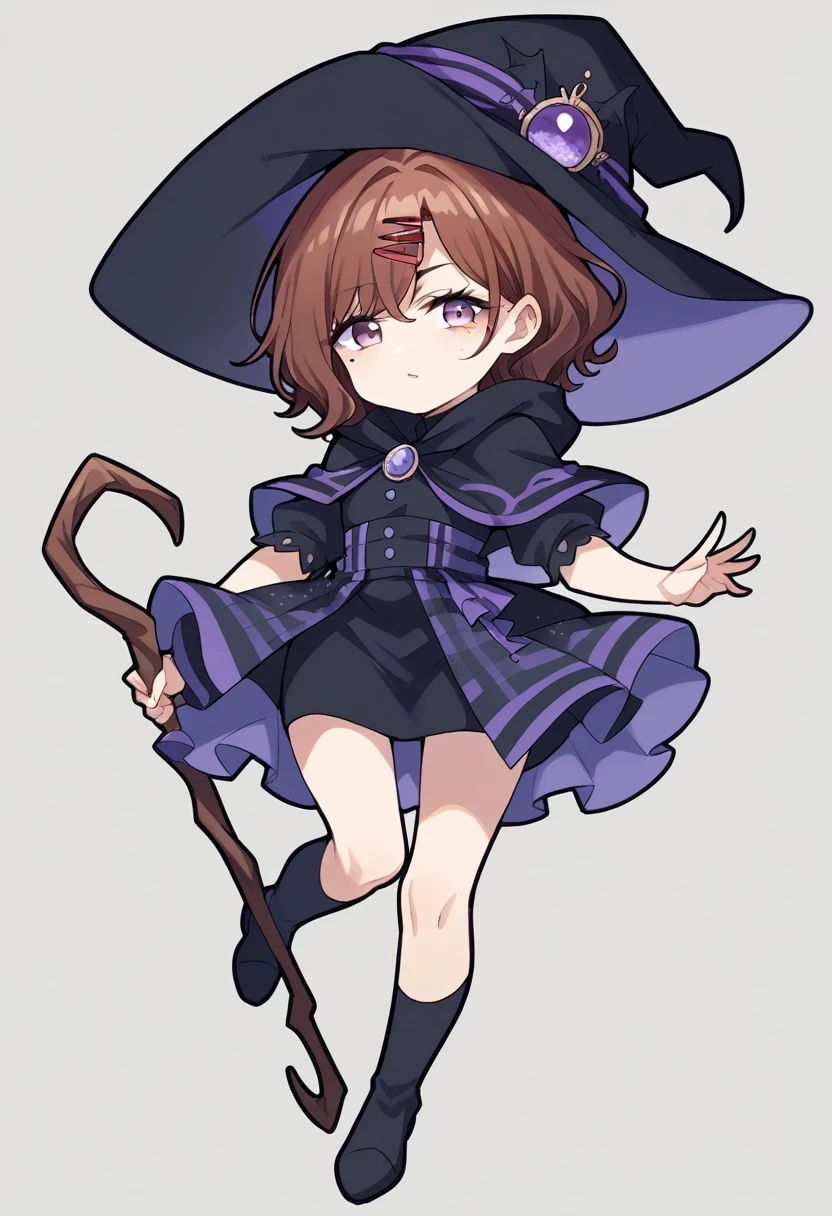 Witch Hat (Brown Hair) Long Hair (((Small breasts))) (Purple Eyes) (((child))) (Slanted Eyes) (((low length))) ,(Turn around) (((solo))), Embarrassed, blush, uniform、 (((A girl farts)))Standing with legs together
、(Holding on)((Her butt is facing me)) (((Loli face)))(((Yellow gas leaking from the anus)))(((high quality)))