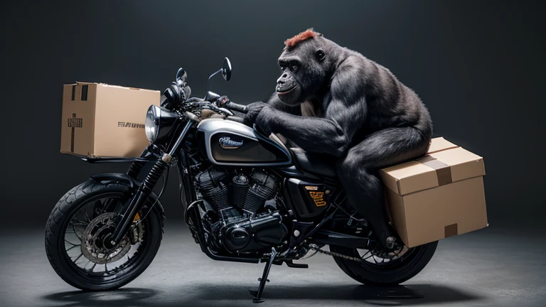 Un singe en moto