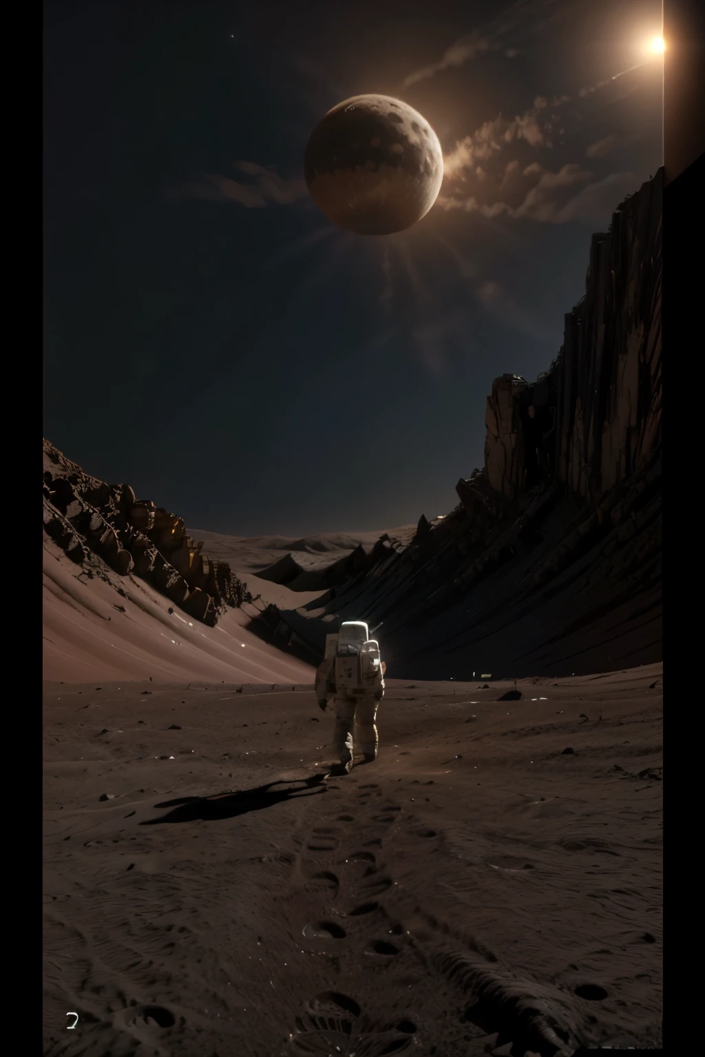 a lunar module landing on the surface of the moon, highly detailed 8k, photorealistic, cinematic lighting, dramatic, epic scale, realistic space shuttle, lunar rover, astronaut walking on the moon, American flag, craters, rocky terrain, Earth visible in the background, dramatic shadows, vivid colors