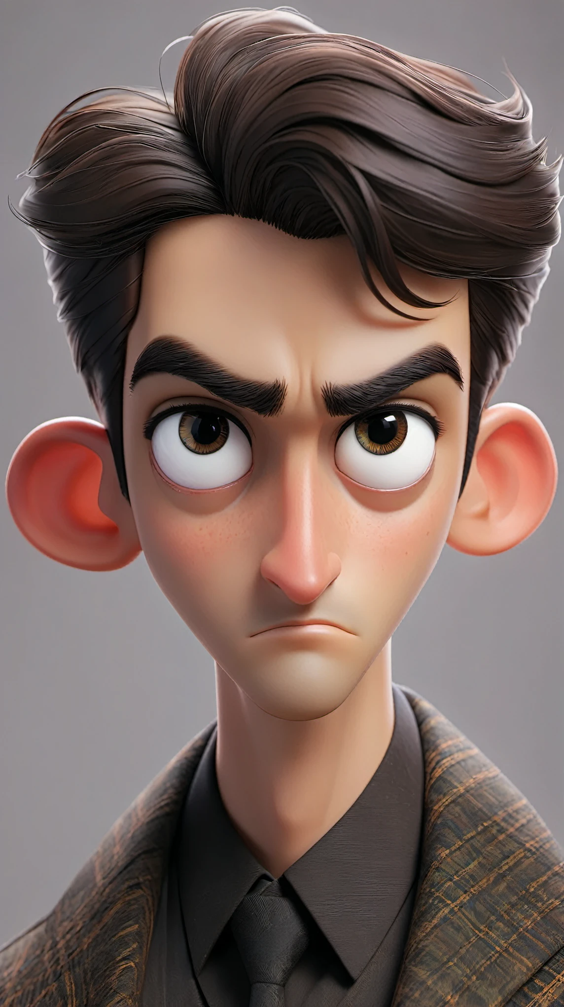 A close up of a cartoon character with a suit and tie - SeaArt AI