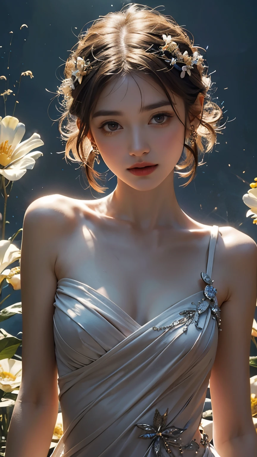 A radiant woman with a charming smile and sparkling eyes is posing as a sexy mermaid. She's wearing a shimmering mermaid tail and bikini top, surrounded by a beautiful underwater setting. It's a daytime scene with a mystical, enchanting mood. The lighting is soft and magical, creating a dreamy atmosphere. (solo), (close up shot: 1.5), (perfect anatomy: 1.3), (daytime: 1.3), (mystical enchanting mood: 1.5), (soft magical lighting: 1.4), (fantasy style: 1.3), (vivid colors: 1.2), (cinematic composition: 1.3), (professional photography: 1.4), (high detail: 1.5).