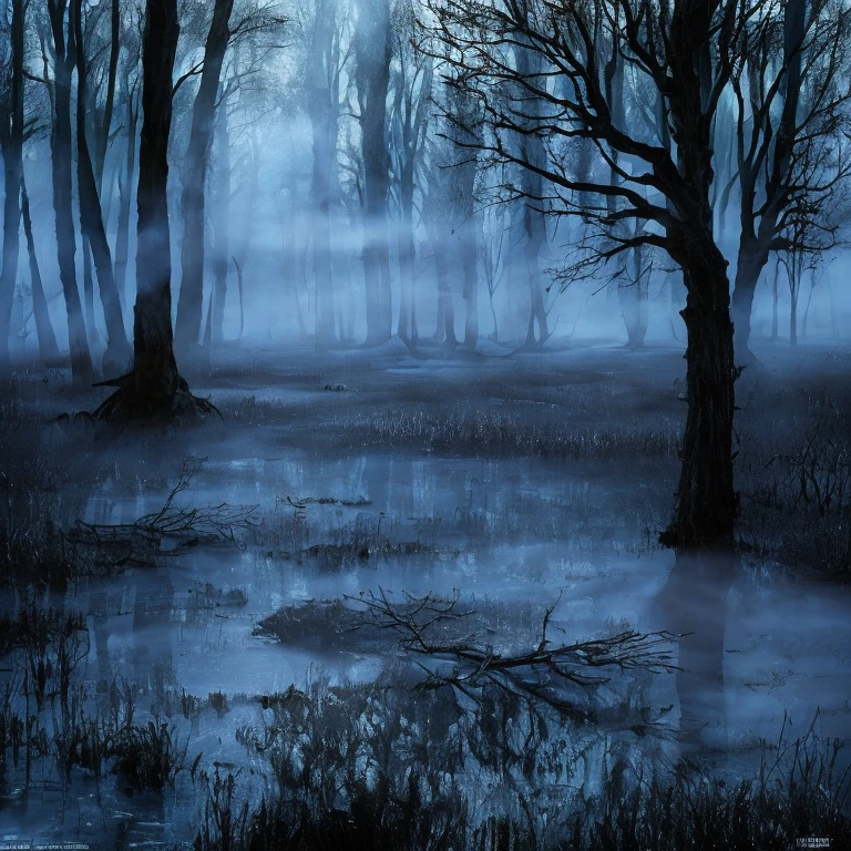 (masterpiece:1.2), (Best quality,:1.2), 8K, HDR, Supene, ((Realism)), Professional lighting, Cinematic lighting, Fashion Photography, Ambient Lighting, Dangerous Swamp, Dead Tree, FOG, Magical moonlight, Fanswa, ((Perfect hands)), epiC Photos