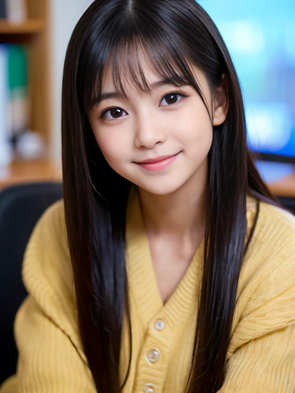 Best-quality, Masterpiece, Ultra-High-Resolution, (Photorealistic:1.4), Raw-Photo, Extremely-Details, Perfect-Anatomy, 1girl, 15-years-old, the most famous Japanese idol, at Japanese-street of heavy rainy, innocent-smile, looking at viewer, extremely cute face like the most popular Japanese idol, extremely beautiful big-black-solid-circle-eyes, extremely beautiful hair, extremely beautiful skins, extremely beautiful long-eyelashes, extremely beautiful lips, wearing spring-clothes with cute-design