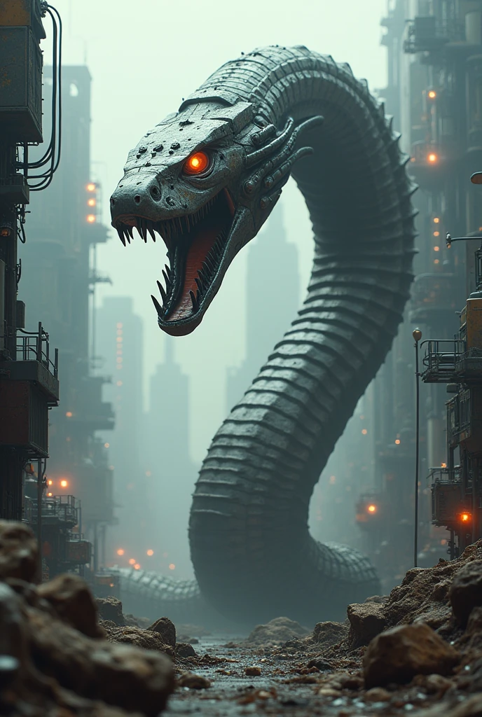 Scene: The guardian creature, a majestic dragon with shimmering scales, awakens from a long slumber in a hidden cave beneath a modern city.
Description: The dragon in ultra-realistic HD, emerging from the shadows of the cave, with city lights reflecting off its scales.