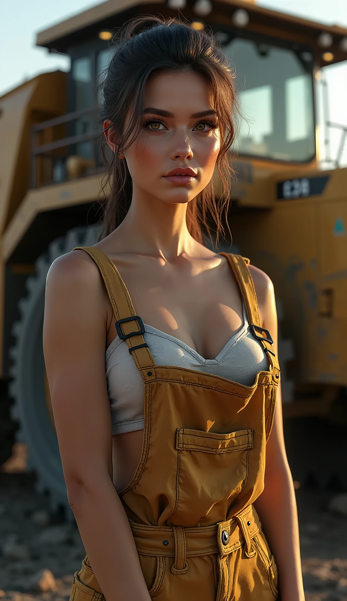 ((((I love doing roadworks naked!!、I love to show my armpits naked!!、I love to be naked, I'm naked and sweaty、Work naked in a yellow helmet with short hair for road construction、A male worker wearing a dressed helmet is nearby、I love naked with only work gloves and a yellow helmet、A male worker is looking at your body with multiple people behind you.、Show me my armpits!!、Oiled shiny armpits:1.10、Oiled shiny armpits:1.10、Detailed armpit wrinkles:1.4、Realistic armpit wrinkles:1.4、Armpit、I love the naked yellow helmet))))、(((I love to do road works by showing my armpits naked!!、Covered in sweat!!、gazing at viewer、Staring at this、stares at the camera、Photo of a girl doing road construction showing armpits who love to be naked, Super beautiful detailed face, Staring at me, shyly smile, Girl who loves nakedness and male worker in clothes and helmet、Raw photo), (Best Quality:1.2), masutepiece, 8K, high details, hight resolution, With the highest quality, High-definition raw color photos, professional photograpy, Cinematic Light, (Fine face:1.2), (Beautiful breasts:1.2), ((Male workers visible))、Beautiful breasts, Ponytail helmet、depth of fields
