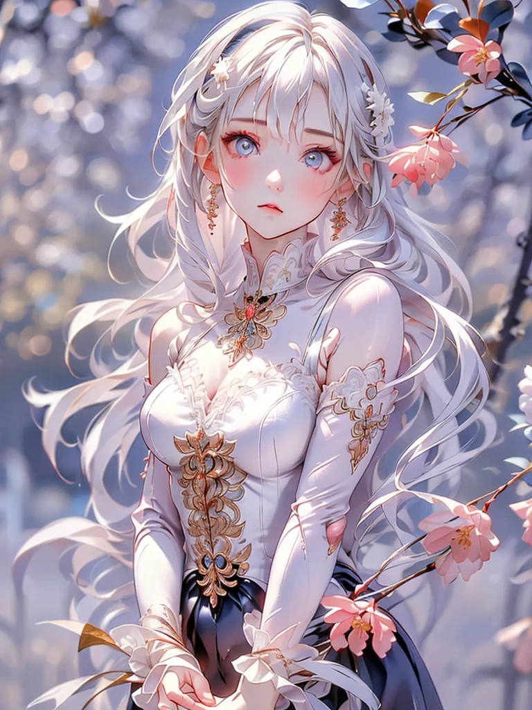 best quality:1.5), (ultra-detailed:1.5), (()), ((best quality)), (high resolution), (illustration), (an extremely delicate and beautiful), (ultra detailed beautiful face and eyes), 1girl, leaning forward sharp focus, ray tracing, 1girl, silky hair, multicolored hair, White hair(inner color Cherry blossom )、peeing 、background(sakura tree, day light), eye color(White pink, high definition,)inner eye (sakura),volumetric lightning, lift up skirt、super_long_hair、bunny suit、
looking_all(score_9:1.2), (score_8_up:1.2), (score_7_up:1.2),solo,Perfect anatomy,(one cute girl:1.3),(Line art:1.3),(Soft atmosphere:1.3),perfect anatomy,(A soft anime-style image capturing a delicate and ephemeral atmosphere),Enhance the anime screencap by adding a watercolor background, further elevating the dreamy and ethereal aesthetic. This scene, now rendered in 16k wallpaper resolution, merges the delicate beauty of the girl with pale skin and white hair with a soft, lush watercolor landscape. Hightleg.The big, intricately designed evening dress suit and her captivating eyes are set against a backdrop that mimics the fluid, blending colors of a watercolor painting, adding a layer of artistic depth and emotion. The perspective from above at a dutch angle, combined with the watercolor effect, creates a composition that feels like a floating, dream-like world, glowing aura around her are now part of a canvas that blends reality with imagination, inviting the viewer to step into a tranquil world of soft hues and poetic beauty, all encapsulated within a serene, BREAK,(best quality:1.3),(best masterpiece:1.3),(very aesthetic:1.2),(absurdres:1.2),newest,(intricate details:1.2),ai-generated,absurdres extremely detailed CG,depth of field,dynamic angle,dynamic pose、groin、
muscular female, fit, abs, leg muscles, arm muscle、