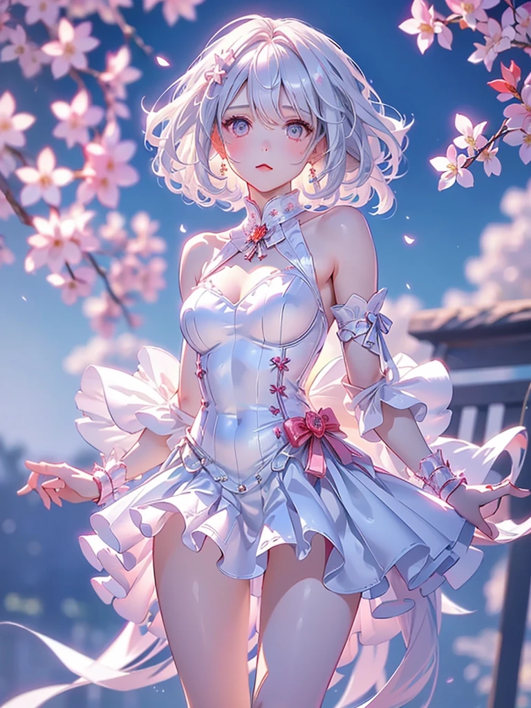 best quality:1.5), (ultra-detailed:1.5), (()), ((best quality)), (high resolution), (illustration), (an extremely delicate and beautiful), (ultra detailed beautiful face and eyes), 1girl, leaning forward sharp focus, ray tracing, 1girl, silky hair, multicolored hair, White hair(inner color Cherry blossom )、peeing 、background(sakura tree, day light), eye color(White pink, high definition,)inner eye (sakura),volumetric lightning, lift up skirt、super_long_hair、bunny suit、
looking_all(score_9:1.2), (score_8_up:1.2), (score_7_up:1.2),solo,Perfect anatomy,(one cute girl:1.3),(Line art:1.3),(Soft atmosphere:1.3),perfect anatomy,(A soft anime-style image capturing a delicate and ephemeral atmosphere),Enhance the anime screencap by adding a watercolor background, further elevating the dreamy and ethereal aesthetic. This scene, now rendered in 16k wallpaper resolution, merges the delicate beauty of the girl with pale skin and white hair with a soft, lush watercolor landscape. Hightleg.The big, intricately designed evening dress suit and her captivating eyes are set against a backdrop that mimics the fluid, blending colors of a watercolor painting, adding a layer of artistic depth and emotion. The perspective from above at a dutch angle, combined with the watercolor effect, creates a composition that feels like a floating, dream-like world, glowing aura around her are now part of a canvas that blends reality with imagination, inviting the viewer to step into a tranquil world of soft hues and poetic beauty, all encapsulated within a serene, BREAK,(best quality:1.3),(best masterpiece:1.3),(very aesthetic:1.2),(absurdres:1.2),newest,(intricate details:1.2),ai-generated,absurdres extremely detailed CG,depth of field,dynamic angle,dynamic pose、groin、
muscular female, fit, abs, leg muscles, arm muscle、