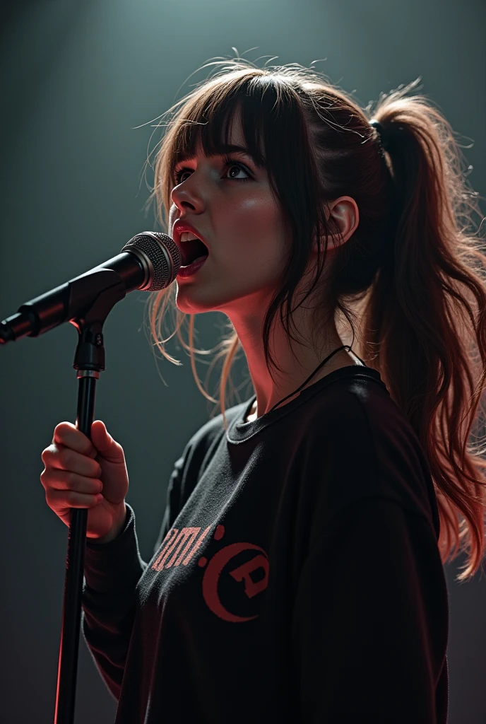 Always send the big star with the microphone and open mouth to sing loudly