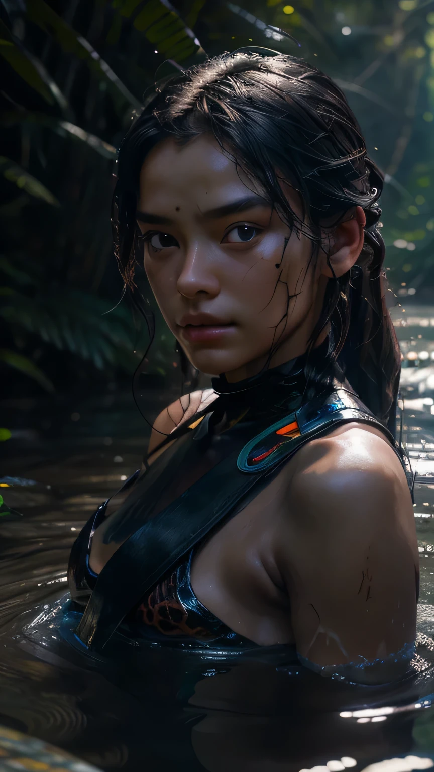 (anime), (illustration), cartoon, a woman sexy, busty, soaking wet, rain, dark shot, (Artstation:1.3), (intricate:1.1), (elegant:1.1), (highly detailed:1.2), (great eye detail:0.7), (glowing eyes:0.5), (digital painting:1.2), (smooth:1.1), (sharp focus:1.2), (illustration:1.1), (3d:0.9), (3d_bacground:0.9), 8 k. <lora:Quiet:0.85>