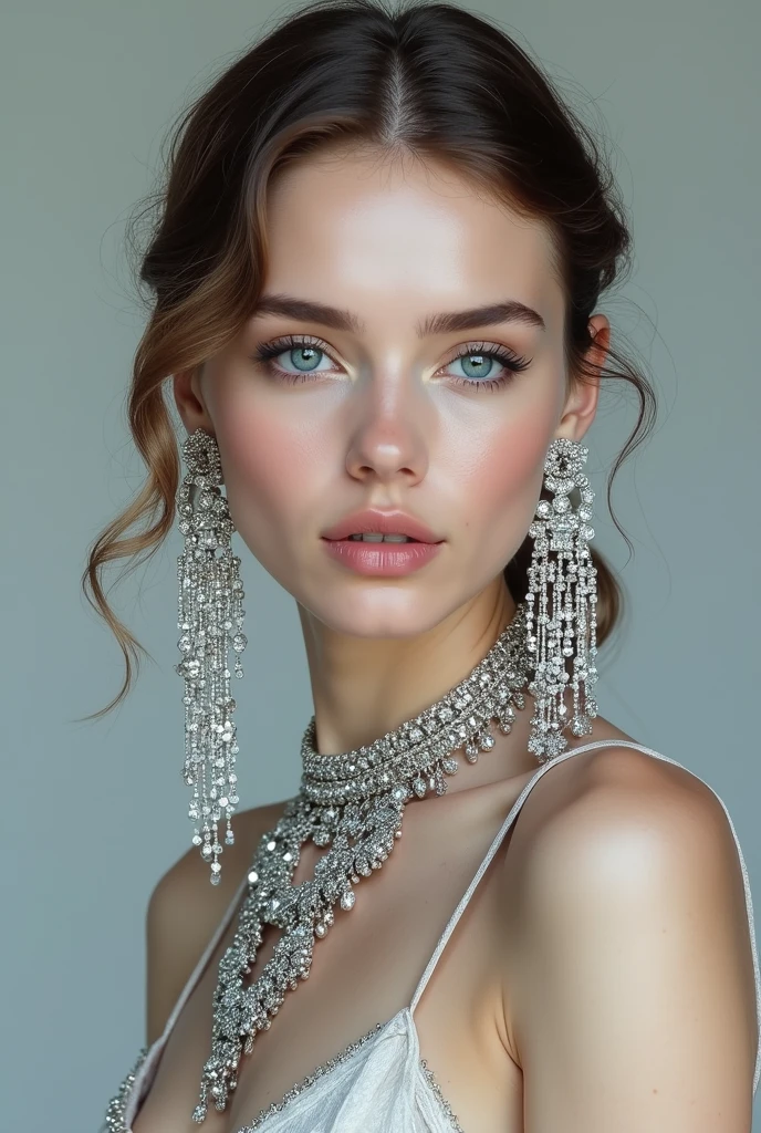 best quality,High resolution,illustration de mode,elegant models,Beautiful detailed eyes,Detailed lips and face,mode glamour,poses de piste,couleurs vives,Elegant dresses,accessoires magnifiques,éclairage de studio professionnel,peinture ultrafine,realistic textures,Parcours artistique