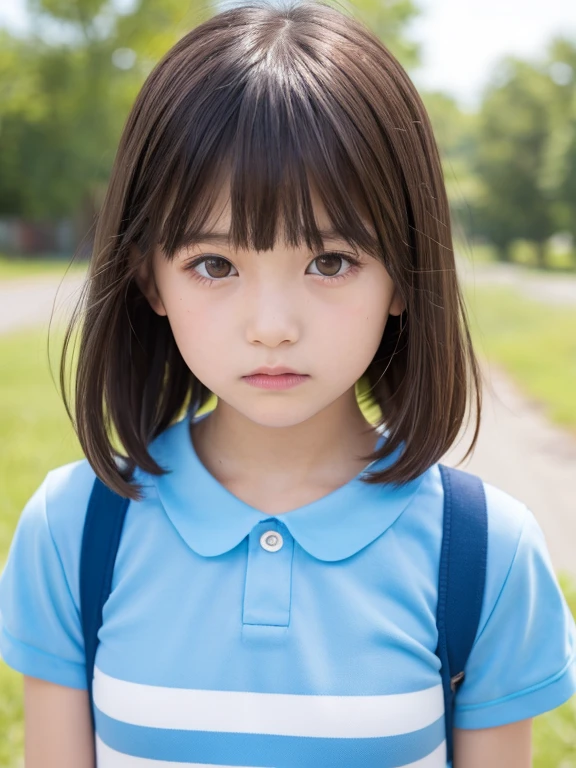 8k,10 years old,beautiful elementary school girl,black hair,detailed beautiful face,very short pants, flower garden,very strong wind,sit on your butt,Decolletage