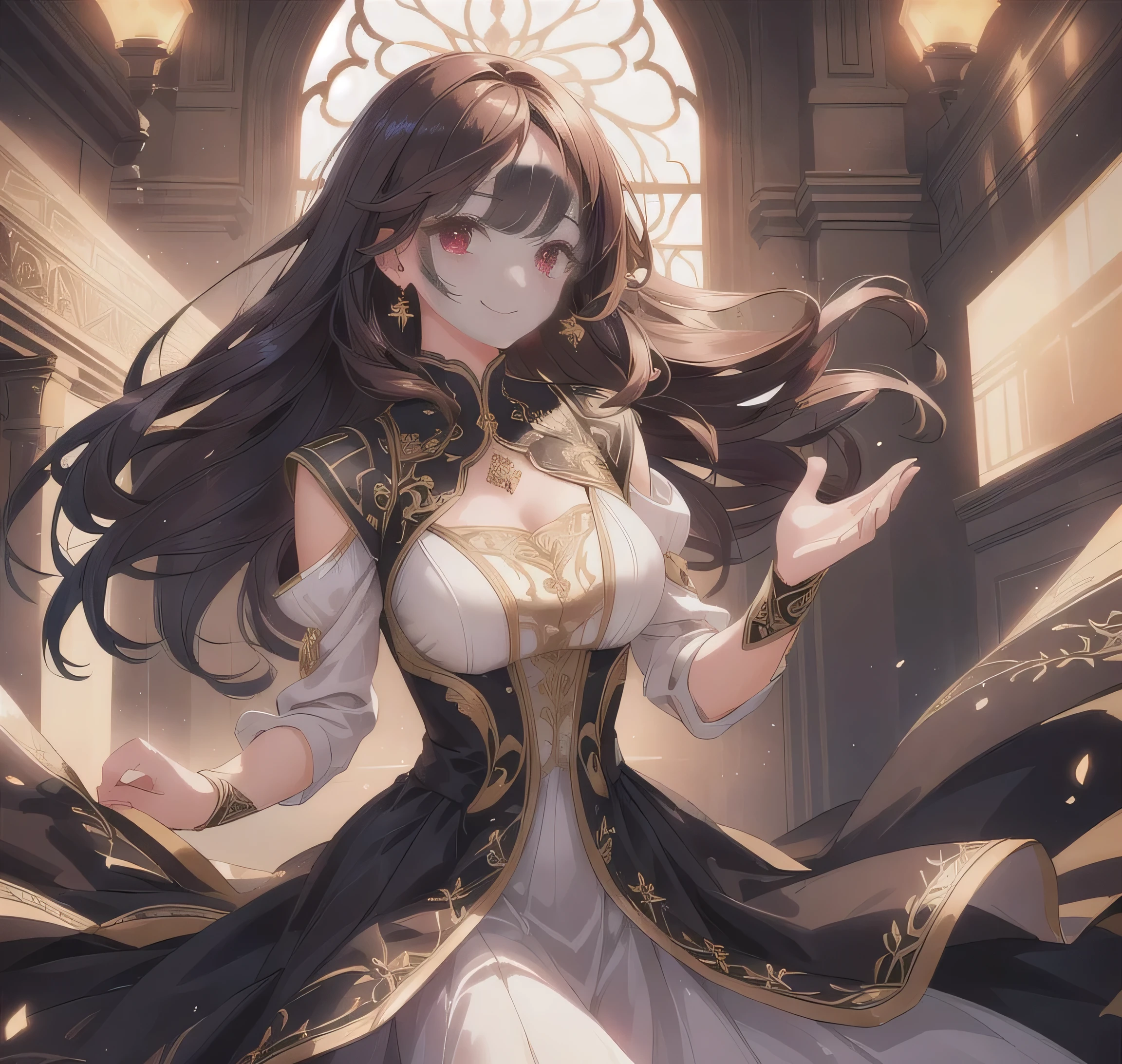 Red eyes、Large vertical eyes、A gentle smile