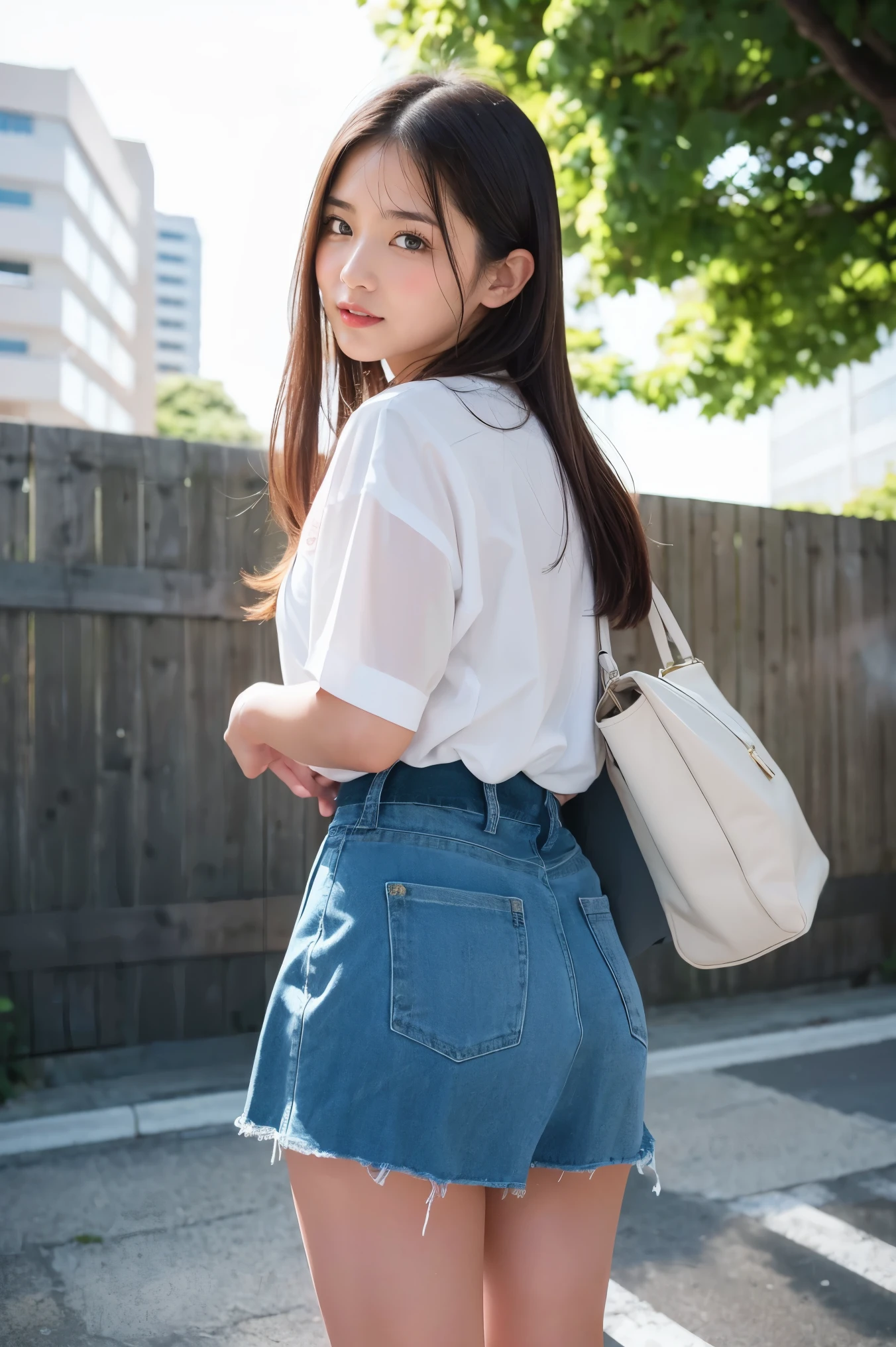Cute 18 year old Japan, With braided hair and a traditional hat, Stick your ass out,
