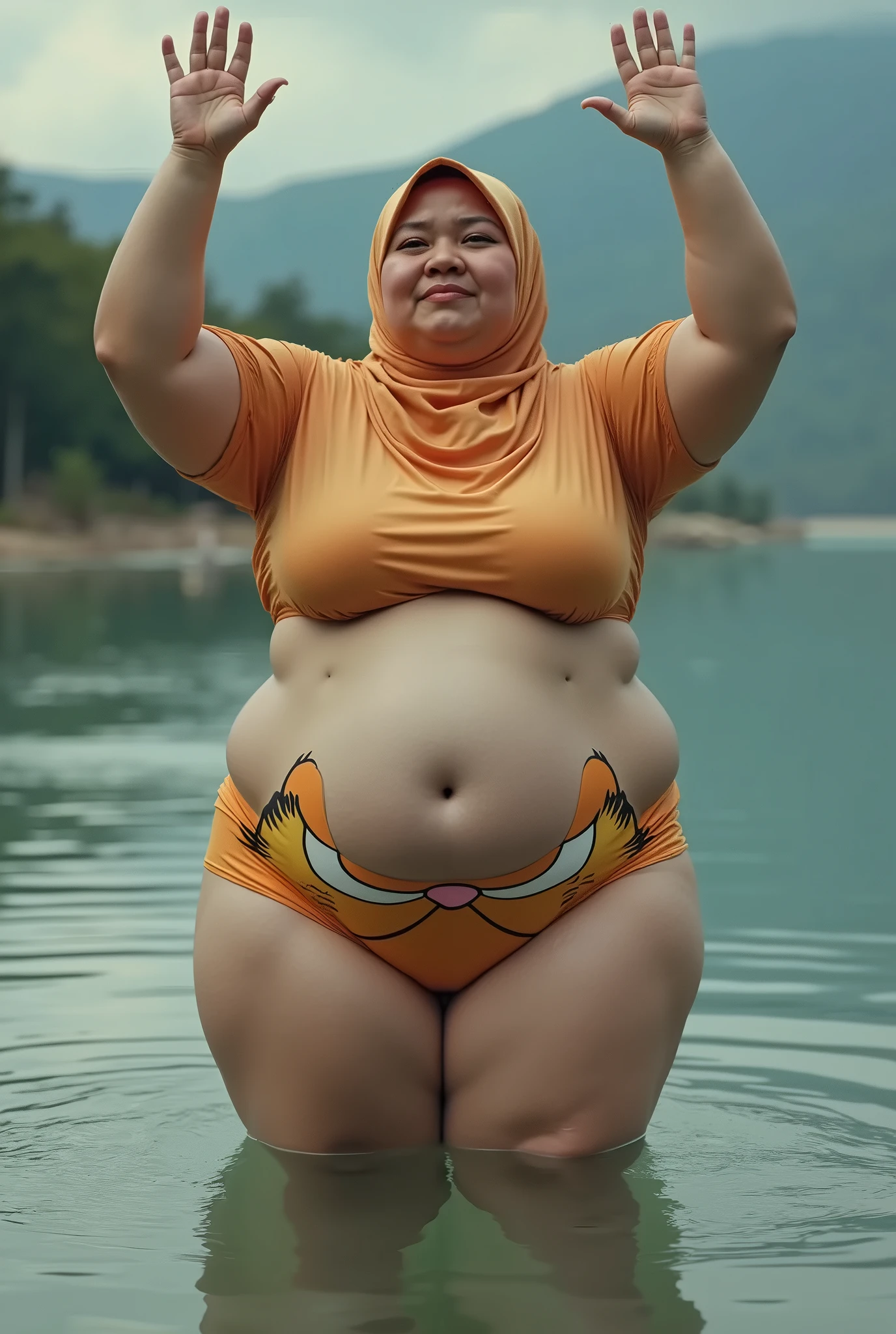 3beautiful women,pregnant, smile,hijab, ,eropan,cina,curve body,sexy model,curve model,bbw body,big body,shap body ,thick body,pake bikini ,kuning,hijau,biru,ungu,pingk,merah,orange abu sedang di hotel