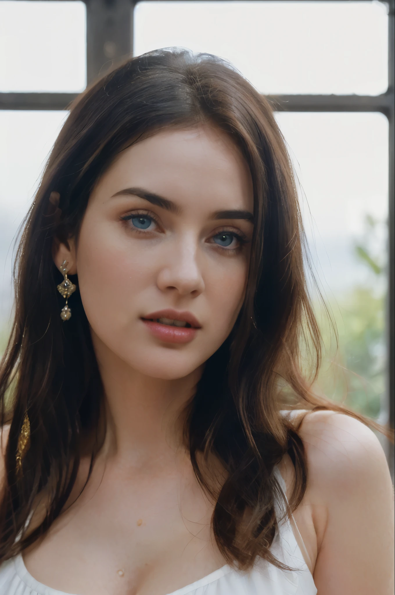 ultra realistic 8k cg, (dark background, delicate pattern, intricate detail, highly detailed, fine details), best quality, (photorealistic:1.4),beautiful lighting, absurdres, RAW photo, film grain, ((medium breasts, slim girl, close-up, portrait)), 1girl, solo, black hair, long hair, jewelry, (earrings, blue eyes), ((slim girl, medium breasts)), cleavage, dress, cape, epaulettes, navel, midriff, blush, collarbone, (complex detailed background, blue sky, nature environment, close-up, portrait),stunning attractive figure, beautiful photo of sexy woman, looking seductively in front, black hair,ultra realistic 8K CG, masterpiece, ((white background, delicate pattern, intricate details)), (highly detailed, fine details), best quality, 1 girl, big breasts ), 1, white skin, feminine, charming, perfect body, standing on the floor,natural ilumination, too white skin, (close-up, editorial photograph of a 1 woman), (highly detailed face:1.4) (smile:0.7) (background inside white, moody, private study:1.3) POV, by lee jeffries, nikon d850, film stock photograph ,4 kodak portra 400 ,camera f1.6 lens ,rich colors, hyper realistic ,lifelike texture, natural lighting , cinestill 800, natural makeup , too white skin, lovely, femenine, happy,absurdres, highres, ultra detailed, (ung beautiful girl, solo:1.1),breasts, boa hancock,black hair, cape, earrings, jewelry, midriff, large breasts, cleavage, navel, long hair, blue eyes,groin,epaulettes,torii, cherry_blossoms, big breast, gold earrings, 20 years old, jennifer connelly, ana de armas, megan fox, too white skin, too young woman, ADAarmas, megf, j3n2i773r50-smf, pale skin, depth of field, bokeh, (special attention to skin detail: 1.2), Detailed leather texture, skin pores. (Airy atmosphere of the frame- delicate, white, UDR, ((Film grain)), ((waist up portrait, close to the camera)) , ultra detialed, (((ultra realistic))) Photo, masterpiece, top quality, (pale skin), (Ultra detailed face and eyes:1.3), lovely, perfect eyes