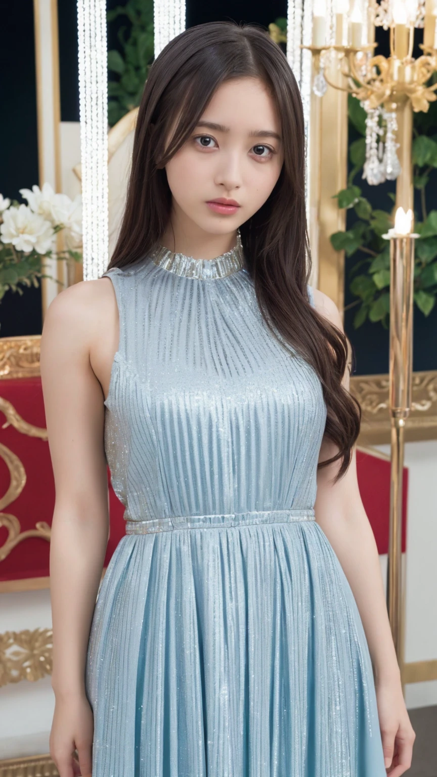 1girl,(wearing a blue glittery evening dress:1.5),(RAW photo, best quality), (realistic, photo-realistic:1.4), masterpiece, an extremely delicate and beautiful, extremely detailed, 2k wallpaper, Amazing, finely detail, extremely detailed CG unity 8k wallpaper, ultra-detailed, highres, soft light, beautiful detailed girl, extremely detailed eyes and face, beautiful detailed nose, beautiful detailed eyes,cinematic lighting,city lights at night,perfect anatomy,slender body,(long hair with bangs), big breast, full body:1.4, bent over