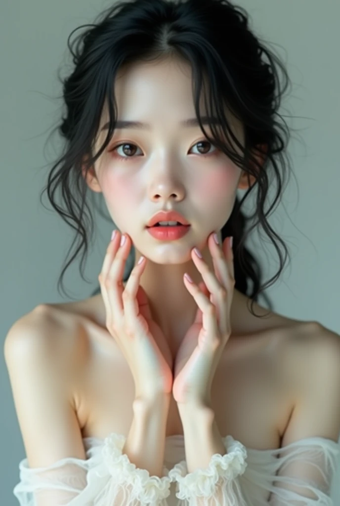 (best quality, high quality:1.4), very pretty face, And very pretty eyes, cute images, nice image, Beautiful, Adorable, crazy about love, pale skin, (real、photorealistic:2.0)、(masterpiece)、(highest quality:1.8)、(ultra high resolution:2.0)、(Live shooting:1.5)、BREAK is、((highest quality、ultra high resolution、masterpiece:1.8))、(写真real:1.8)、(hyper realistic:2.0)、(Beautiful woman with perfect style 1.8)、(short hair braids:1.7)、(slender:1.5)、(beautiful breasts:1.5)、Natural light、detailed face、(Highly detailed face and skin texture:1.8)、(Highly detailed body and skin texture:1.8)、detailed eyes、(short hair braids:1.5)、(exposing nipples:1.8)、(exposing breasts:1.8) BREAK (very pale skin:1.9)、(18-year-old:1.8)、(Bodysuit that looks like it will come off:1.8)、(cinematic light:1.5)、(cute face:1.5)、(baby face:1.6)、(black tight rubber suit:1.8)、(first round:1.3)、(a shy look:1.8)、(shyness:1.8)、(model body shape:1.3)、(cute face like an idol:1.8)、(small face:1.8)、(beautiful girl:1.5)、(lower the bodysuit below the chest:1.6)、(breasts exposed:1.7)、(nipples are exposed:1.7)、(show off your exposed chest:1.5)、(emphasize the chest:1.5)、(Doesn&#39;t cover the nipples:1.5)、(tits:1.5) BREAK is (sexual acts between women:1.8)、(いちゃつく二人のbeautiful girl:1.8)、(Bian:1.7)、BREAK is (Bodysuit that cuts into your skin:1.5)、(natural big boobs:1.3)、(beautiful proportions:1.5)、BREAK is (Luxury Lounge:1.5)、(いやらしい2人のbeautiful girl:1.8)