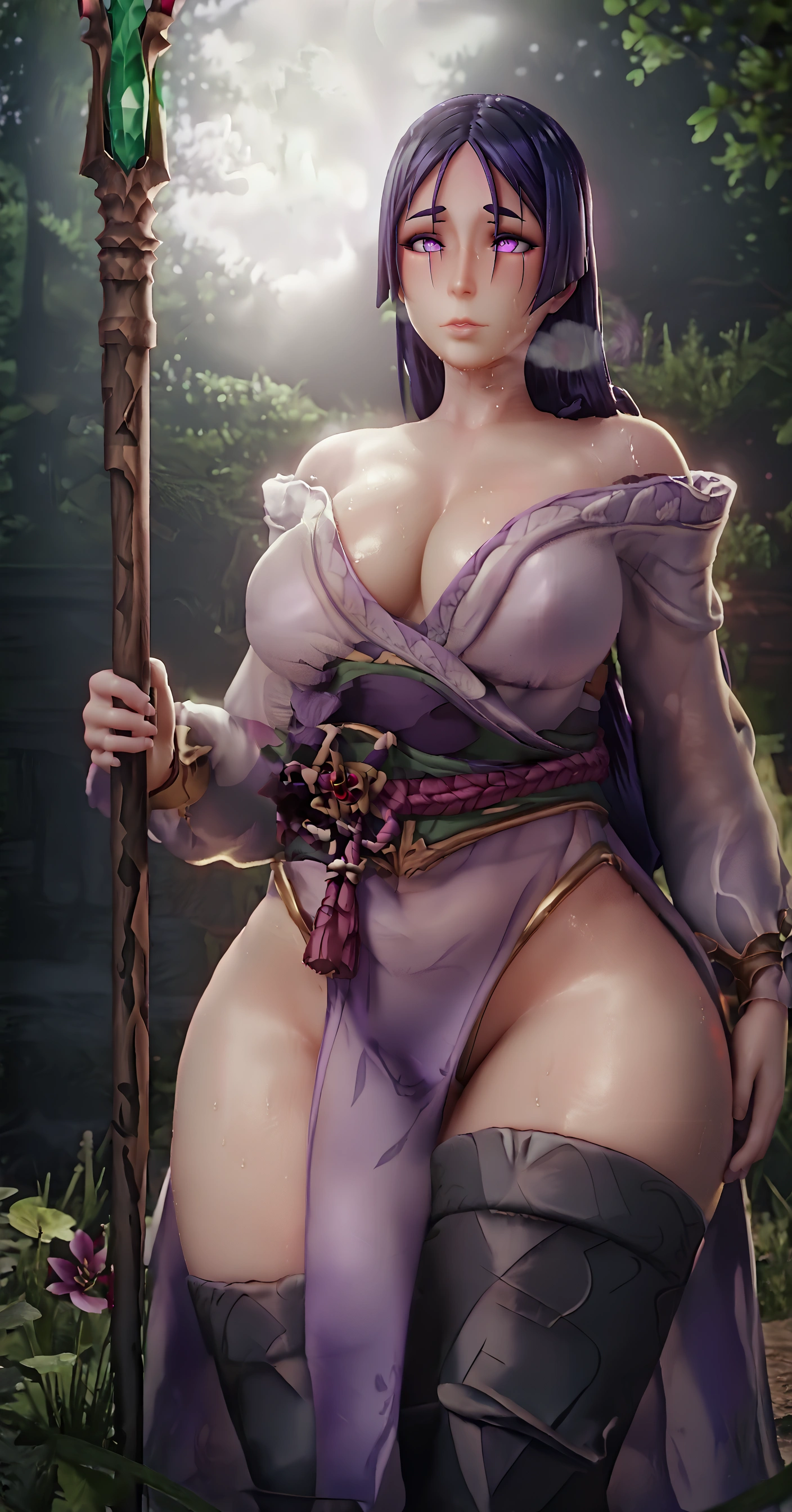 (masutepiece, Best Quality, High resolution, 32K), roto(DQ3), Woman, (Black hair:1.15, circlet:1.1, Short hair, , Purple Cape:1.1, knee boots, thigh-highs, Leather gloves, scabbard), (ultra gigantic tits:1.3, ultra gigantic tits:1.3, SuperHuge boobs:1.3, ultra huge cleavage:1.3, Open legs:1.5, Insert the tentacles into her from behind:1.8, Tentacle monster from behind her:1.8, Her back view:1.8, yawn and closed eyes, Perfect slim body:1.3), (In an abandoned hut, Shabby hut, Messy hut, Deep forest), (Intricate details:1.1), (Natural Skin Texture, Hyper-Realism), (Detailed face, super detailed skin),