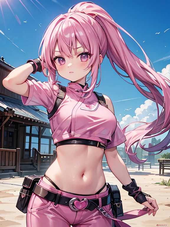 ((unparalleled masterpiece, best quality, perfect artwork)), (detailed),(((1 girl))), (ultra-detailed), (ultra detailed background), illustration,((low contrast)), ((low brightness)),((scenery)),cityscape tokyo sidewalk, (realistic building), (realistic sky), realistic background, (realistic cloud), clear sky, (smooth cloud),night,fall,light smile,candid,aerial view, (standing), <lora:jackal-locon:1> jackal,long hair,pink hair,shorts,hairclip,open jacket,red eyes,white jacket,cleavage,streaked hair,pink gloves,navel,ahoge,midriff,tattoo,facial mark,pink shorts,choker,hair between eyes, twintails,long sleeves,white hair,thigh strap,belt,single pink thighhigh, <lora:QuickHandV2:1>QuickHands