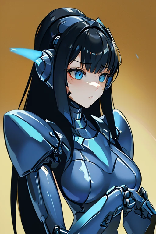 (masterpiece),(Highest quality),(Super detailed),(Best illustrations),(Best Shadow),(Absurd),(Detailed Background),(so beautiful), 16K, 8K, 4K,(Best Shadow),robotization,woman ,big bust,Robot Joint ,Metal skin,Black robot Suit,long hair,a black robot suit that covers the whole body,robot hand,cyber bodysuit,mecha head,(Detailed hands and fingers:1.2),Ball joint robot body,doll joint,beautiful face,beautiful robot girl,robotic eye,robotic hands,(no more human skin),android girl,cyborg girl,F cup, sexy body,(machine made joints:1.2),(machanical limbs:1.1),(blood vessels connected to tubes),(mechanical vertebra attaching to back),(mechanical cervial attaching to neck),no messy picture style,no emotion