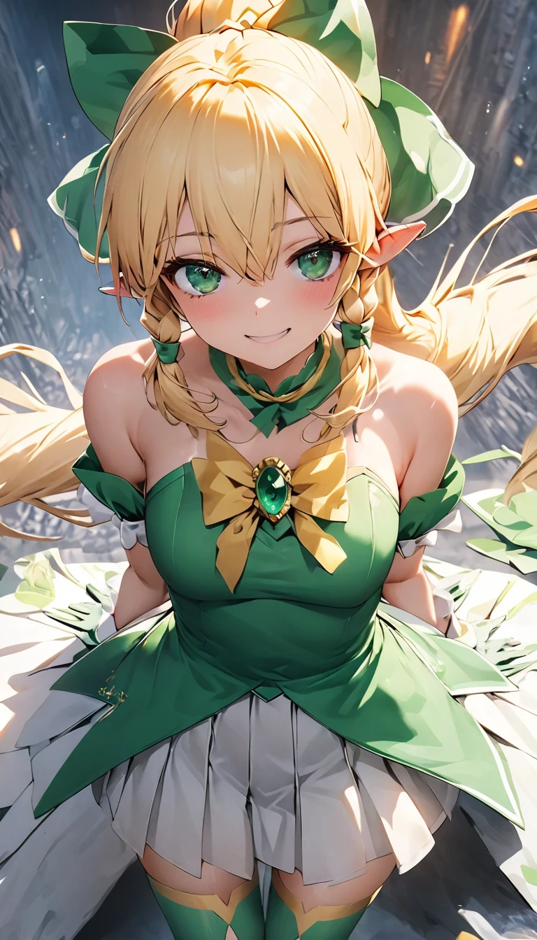 Immerse yourself in the elegance and sophistication of a beautiful blonde girl with captivating sparkling green eyes. Utilizing 3D technology and Octane rendering at 8K resolution、Her detailed face is rendered in a hyper-realistic way。. Exquisite sharp details and smooth rendering style, Combined with film studio lighting, It will make this work of art a true masterpiece.. We hope ArtStation will become a trendsetter in the digital art community.、Get ready to turn heads. 最high resolution、,high quality、Digital SLR Big Eyes、high resolution、Ultra delicate、最high resolution、Super Beauty、Beautiful Face、Super beautiful