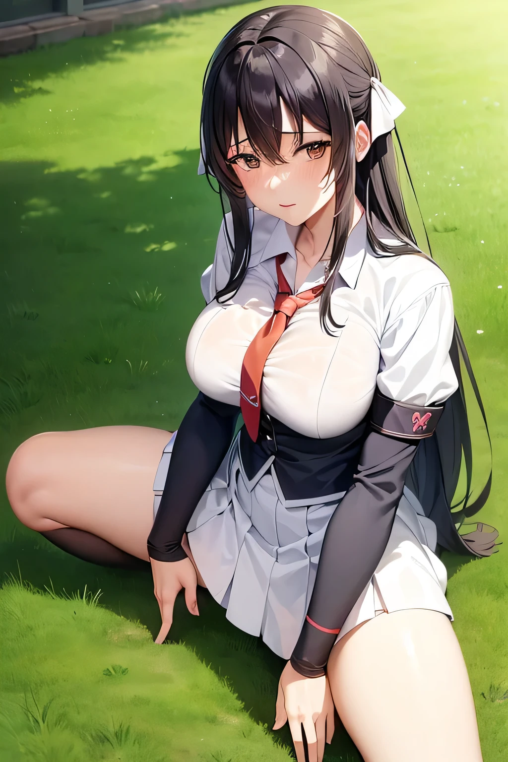 rating_explicit,highres,best quality,absurdres,incredibly absurdres,game cg,landscape/scenery,available light,dim landscape,
BREAK
1girl,open clothes,large breasts,(small areola:1.5),clothes lift,skirt lift,(petite:1.1),(li:1.1),small breasts,missionary,sex,hetero,1boy,penis,uncensored,female_orgasm,motion_blur,legs up missionary,,short sleeve shirt,ponytail,black hair,black eyes,long hair,red bow,smile,