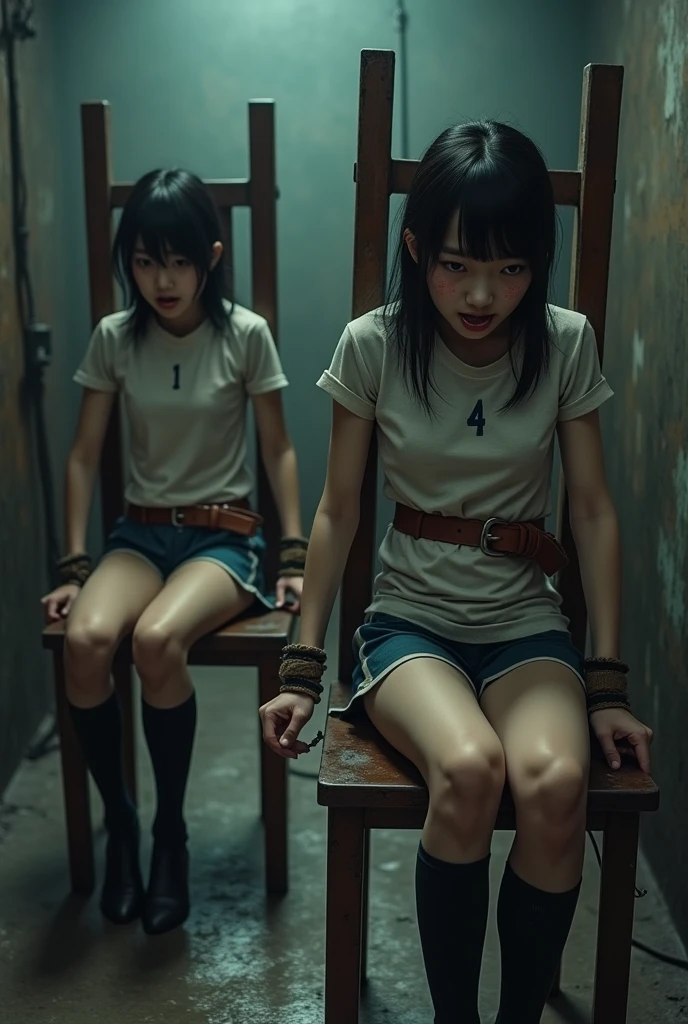 1 little girl and 1 little boy,for 6 years old,adolable,Lie down in bed,((((Handcuffs)))),Metal collar,((in jail)),agony,(wail),Sad,(((Wear leg irons)) ,shackle,((In a cage)),Heavy Chains,Longing for freedom --auto