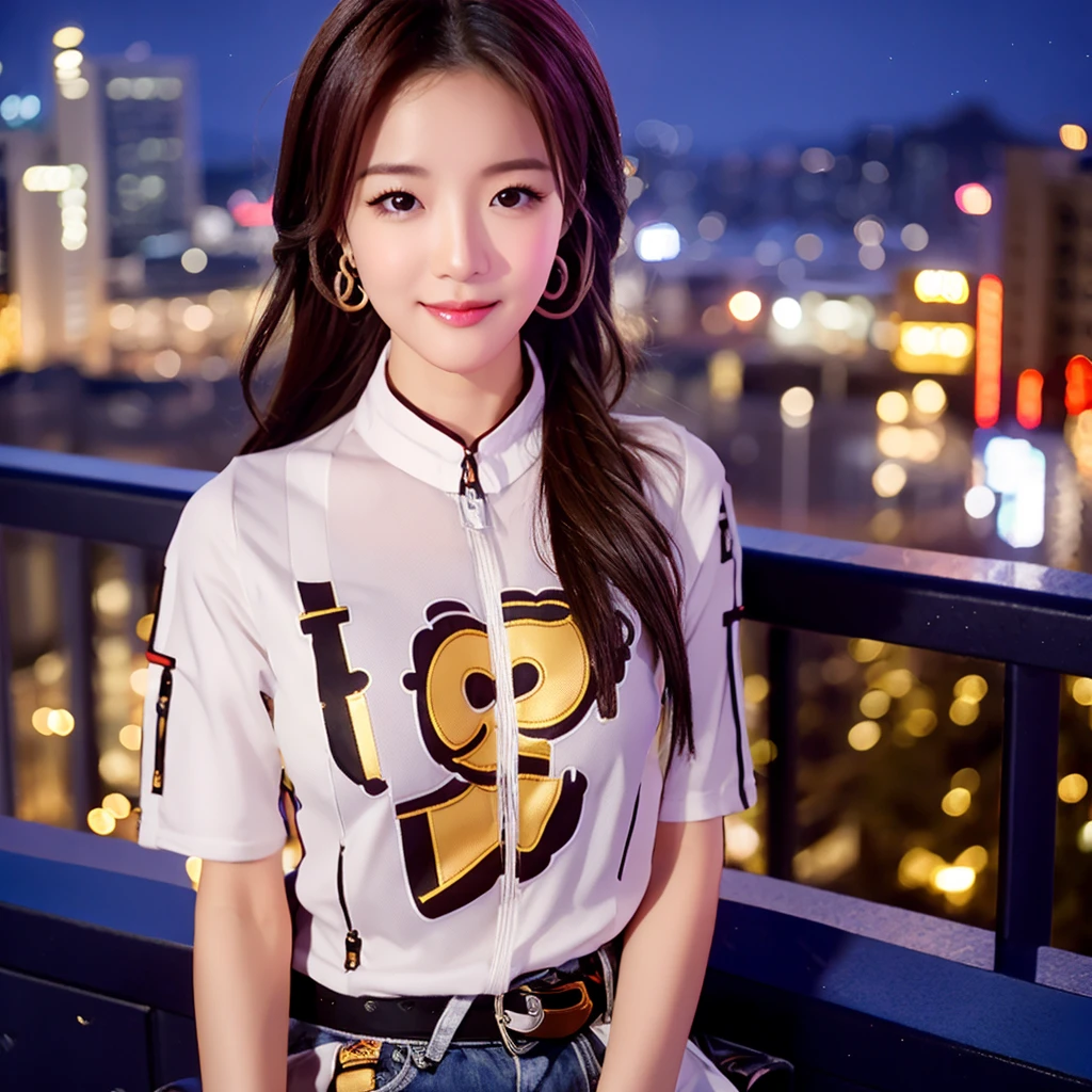 arafed woman in a white shirt and white skirt posing for a picture, cropped shirt with jacket, cai xukun, white trendy clothes, shirt, sha xi, smooth white tight clothes suit, ulzzang, zmonzheng, full body xianxia, button - up shirt, sakimichan, trending at cgstation, trending on cgstation, Best picture quality, masterpiece, ultra high resolution, 8k, cleavage, big boobs, bust detail, hair detail, eye detail, sharp eyes, thin smile, professional lighting